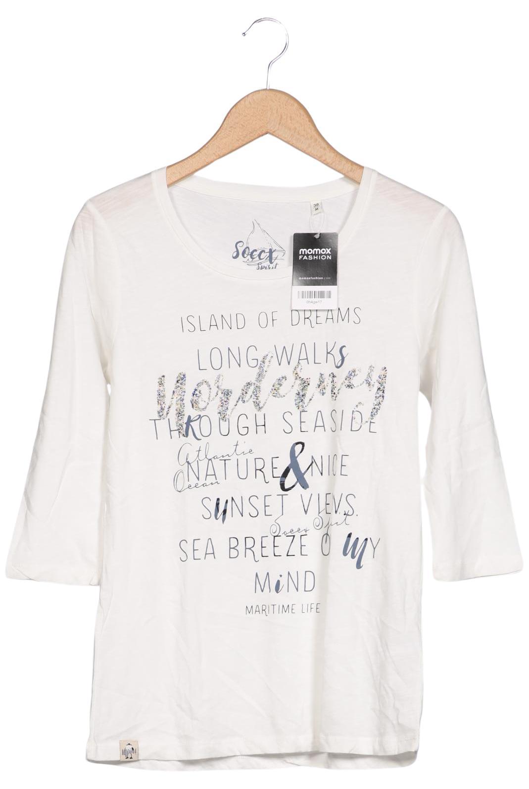 

Soccx Damen Langarmshirt, weiß, Gr. 38