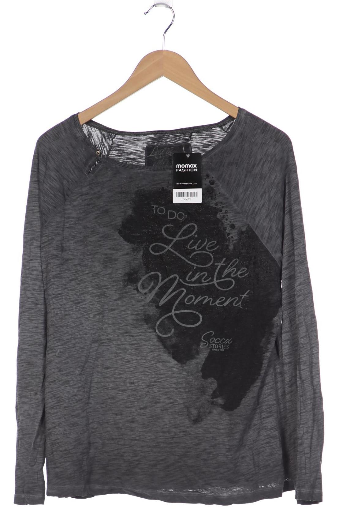 

SOCCX Damen Langarmshirt, grau