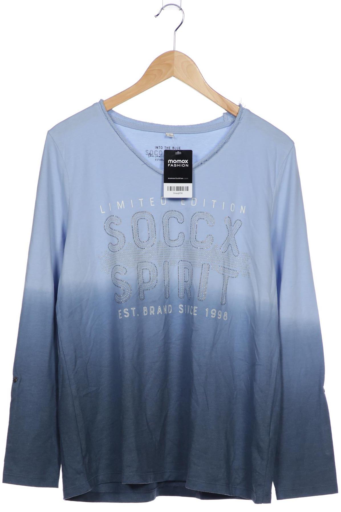 

Soccx Damen Langarmshirt, blau, Gr. 42