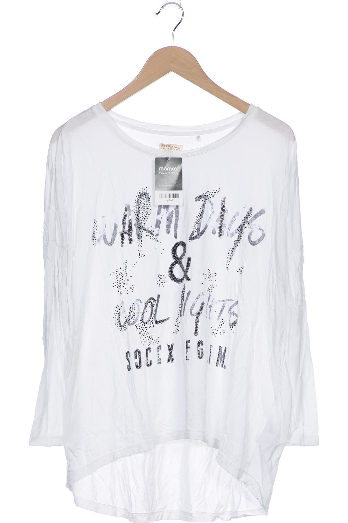 

Soccx Damen Langarmshirt, weiß, Gr. 40