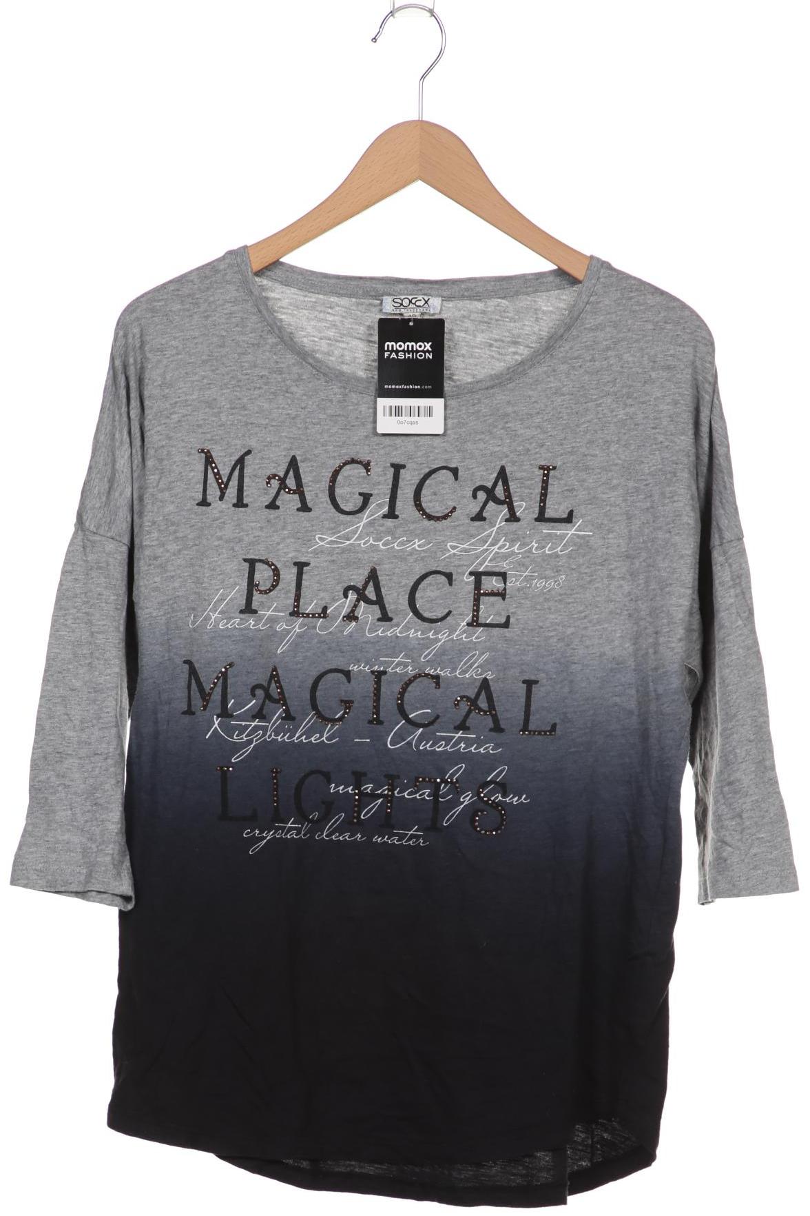

SOCCX Damen Langarmshirt, grau