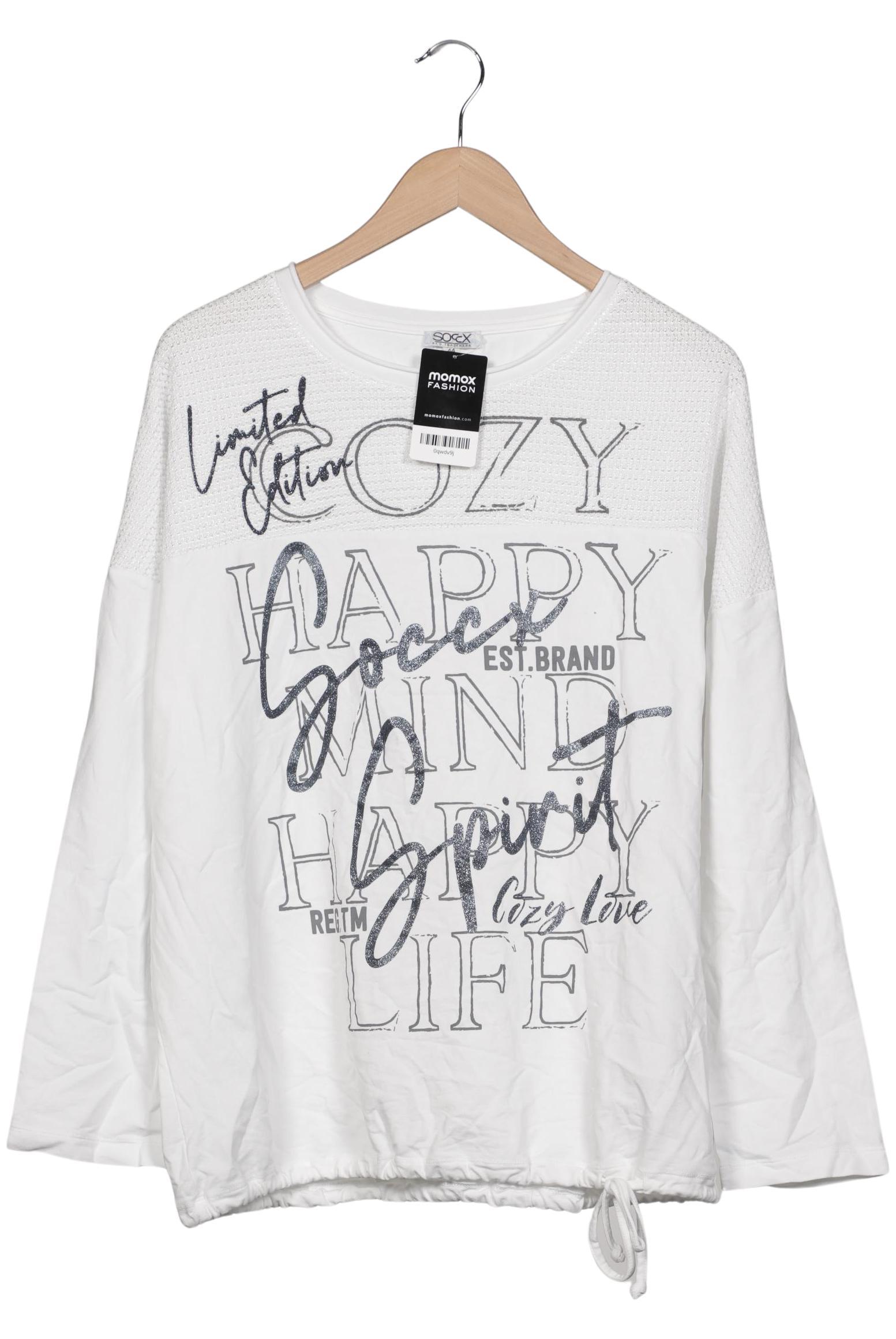 

Soccx Damen Langarmshirt, weiß, Gr. 44