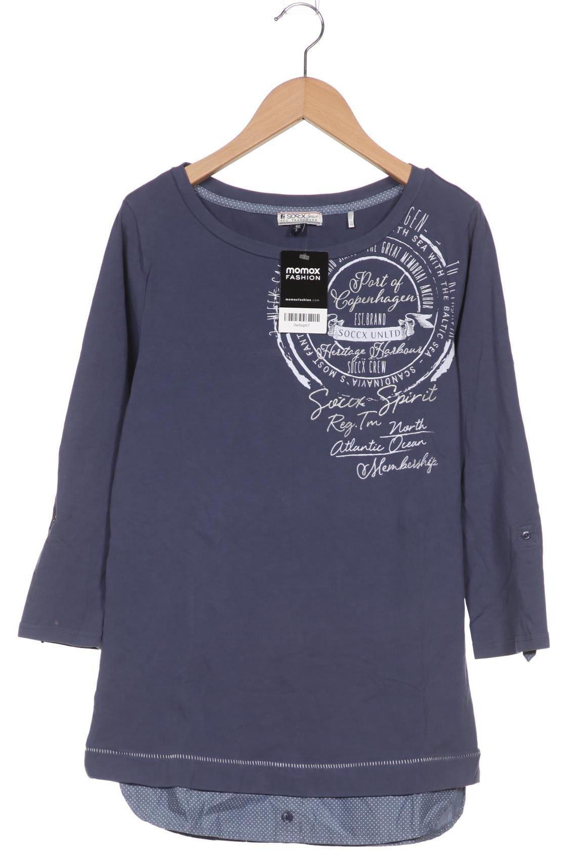 

SOCCX Damen Langarmshirt, marineblau