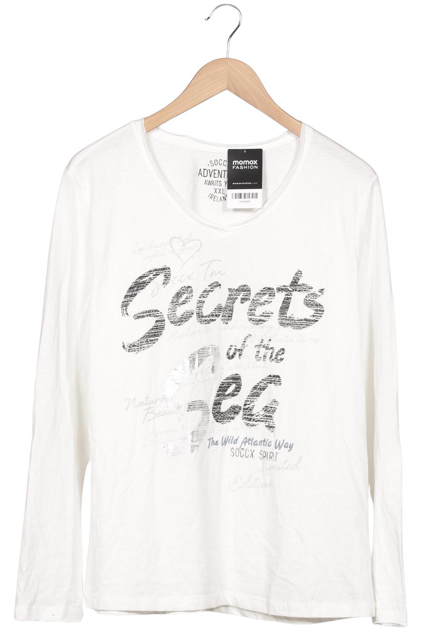 

Soccx Damen Langarmshirt, weiß, Gr. 46