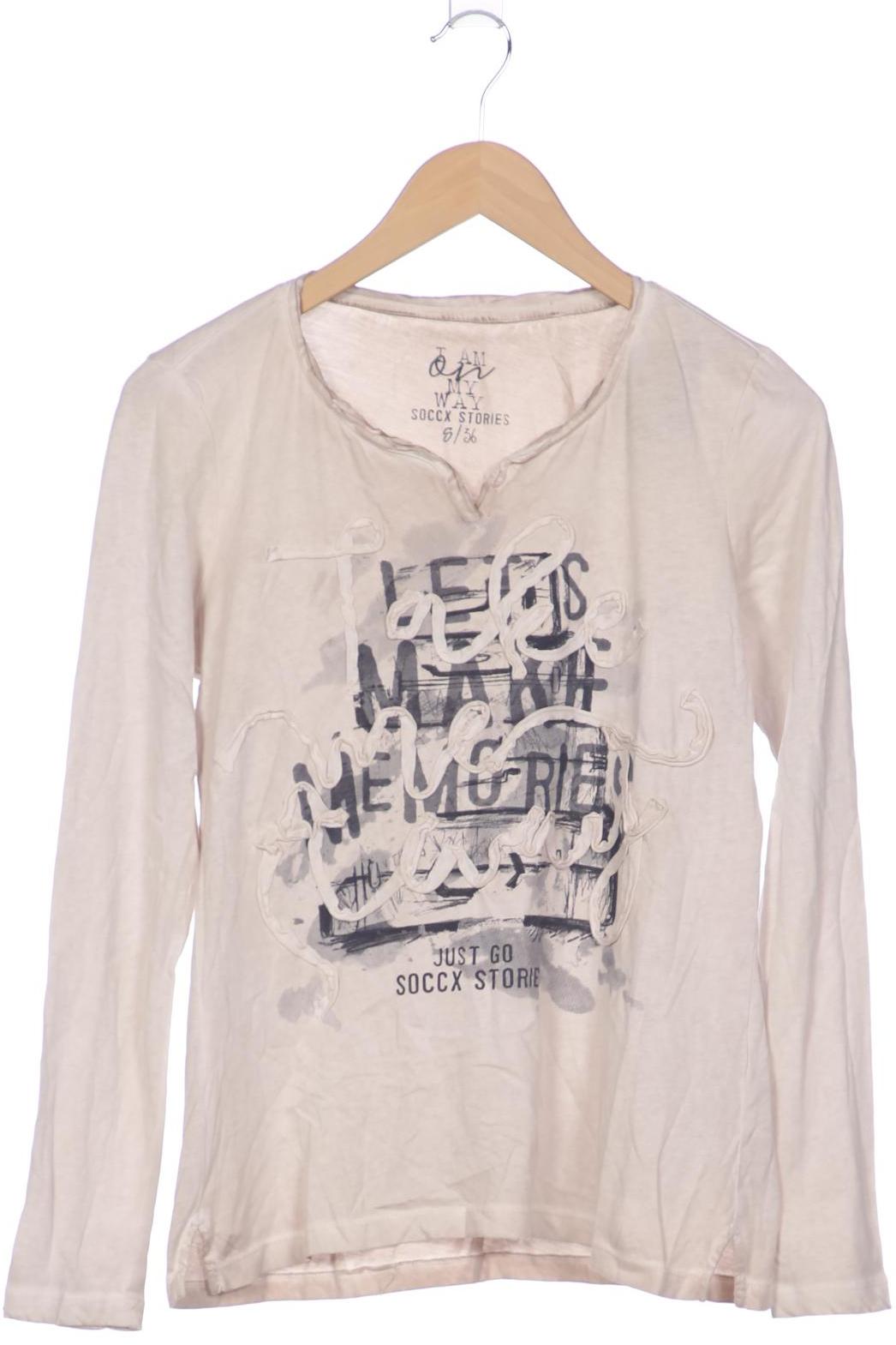 

Soccx Damen Langarmshirt, beige, Gr. 36