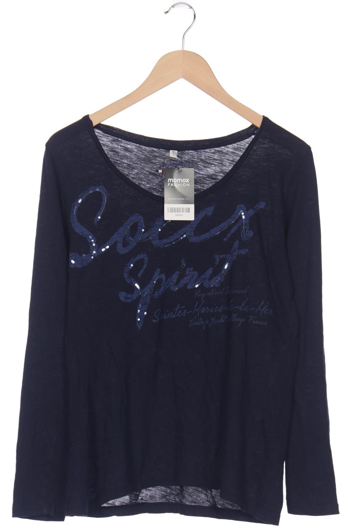 

SOCCX Damen Langarmshirt, marineblau