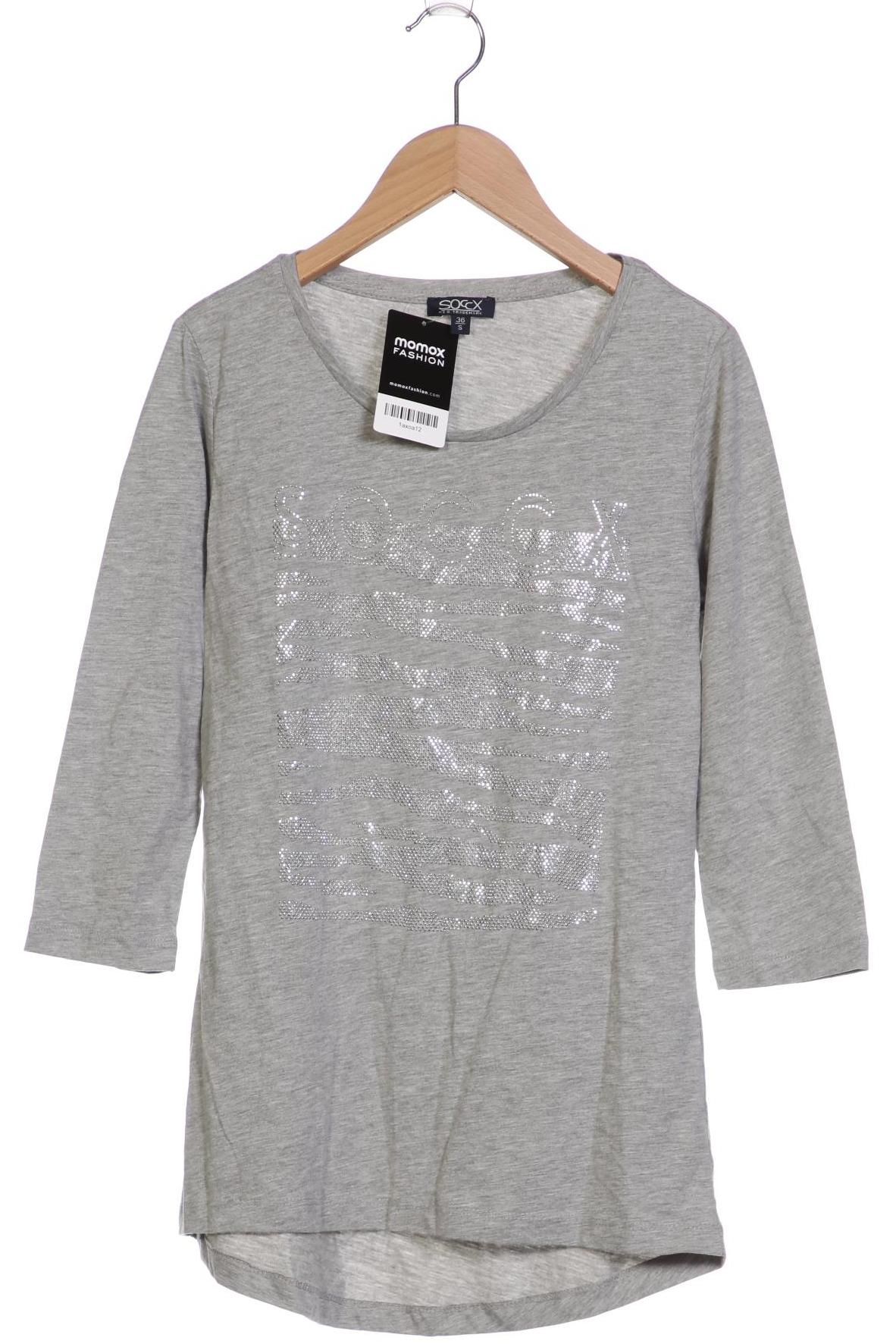 

SOCCX Damen Langarmshirt, grau