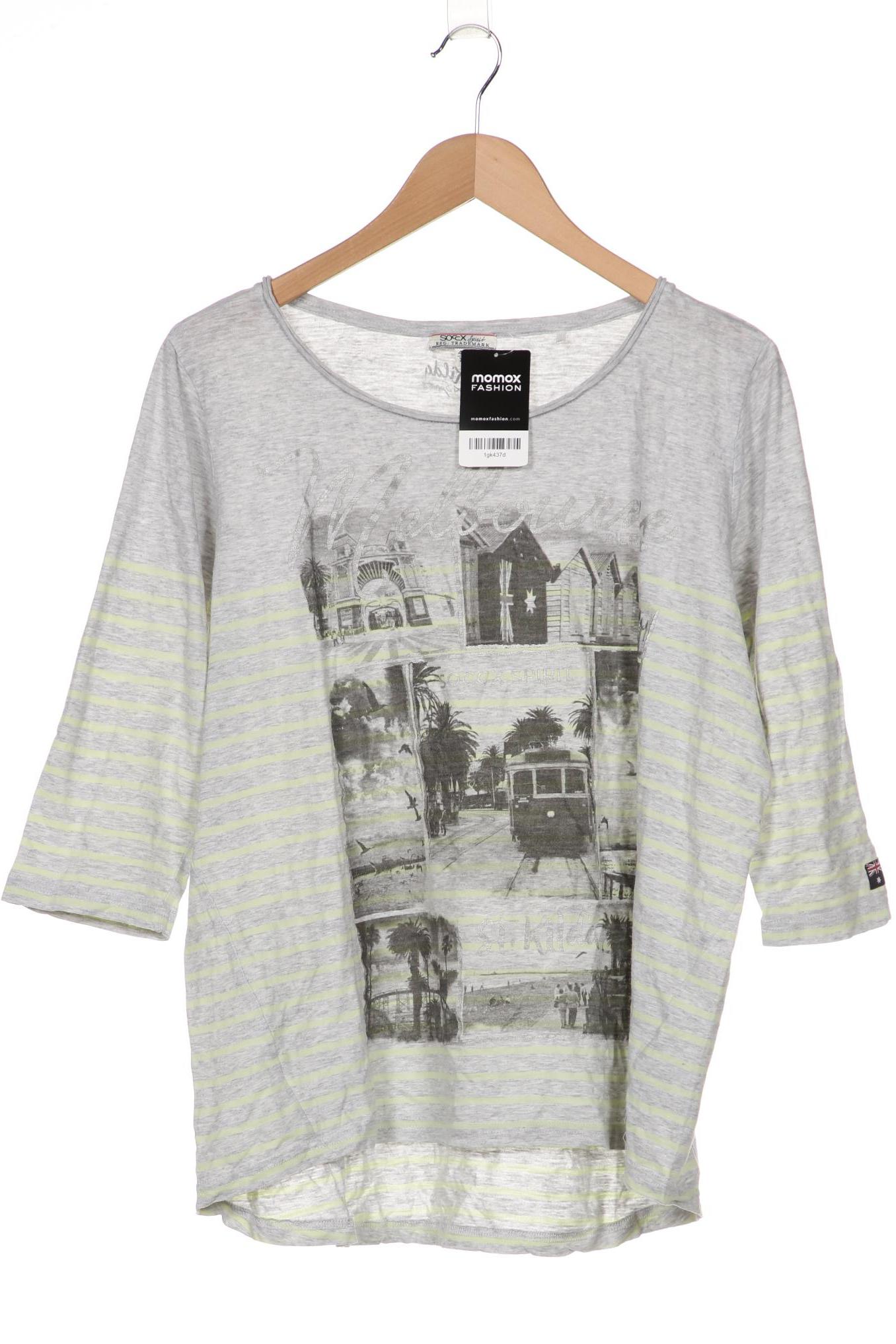 

SOCCX Damen Langarmshirt, grau