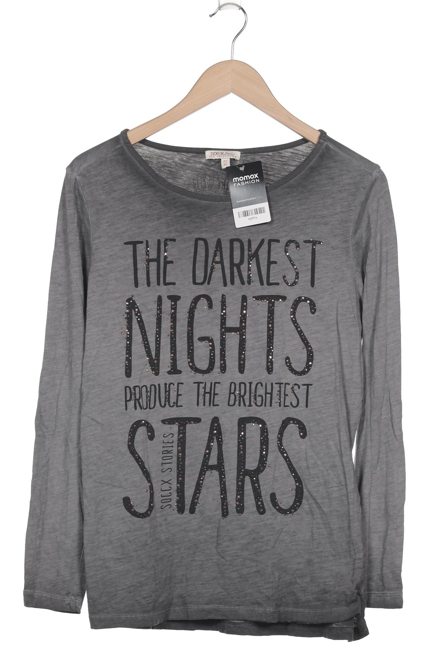 

Soccx Damen Langarmshirt, grau, Gr. 42