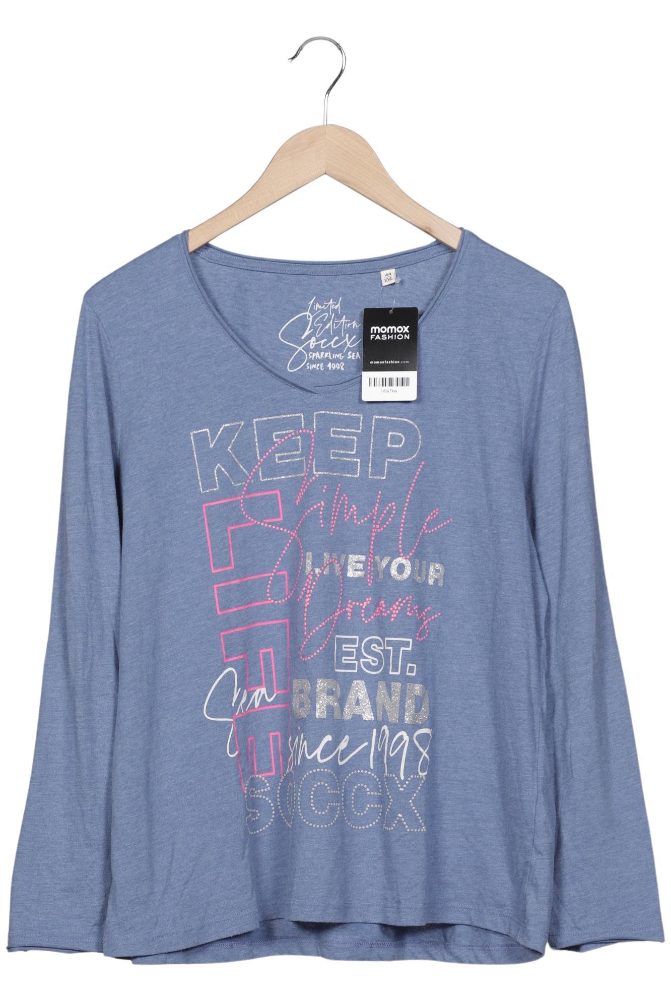 

Soccx Damen Langarmshirt, hellblau, Gr. 44