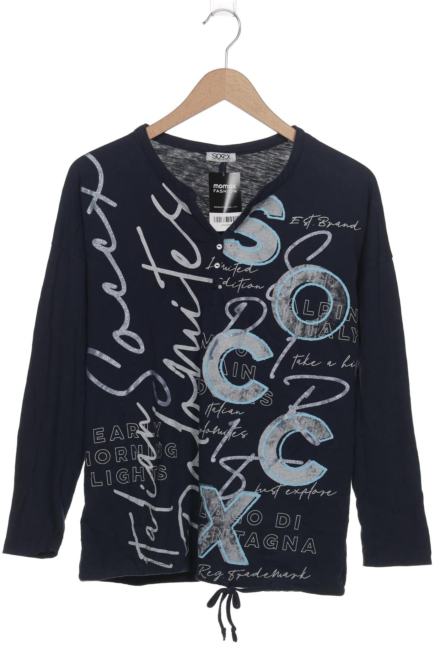 

Soccx Damen Langarmshirt, marineblau, Gr. 42