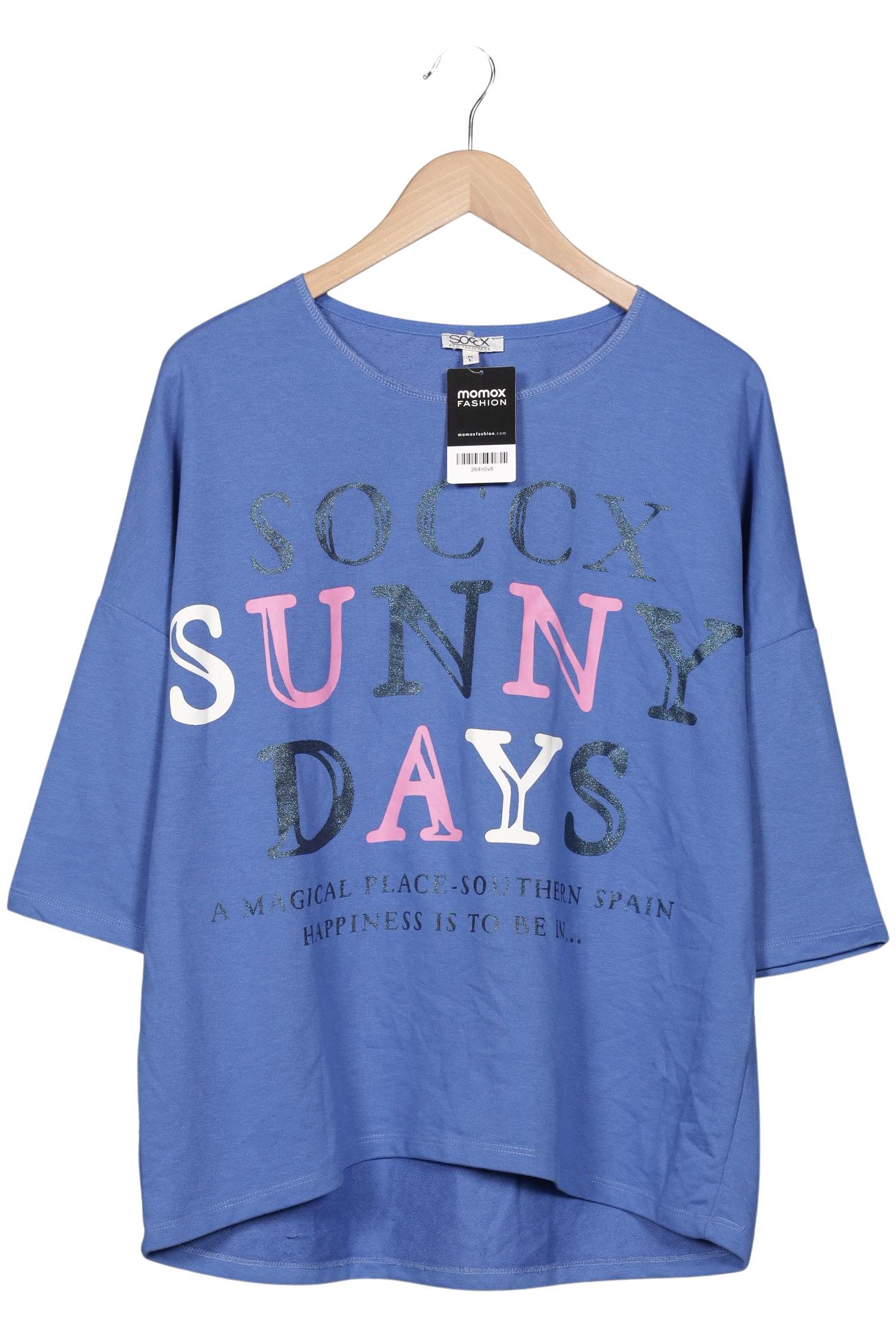 

Soccx Damen Langarmshirt, blau, Gr. 38