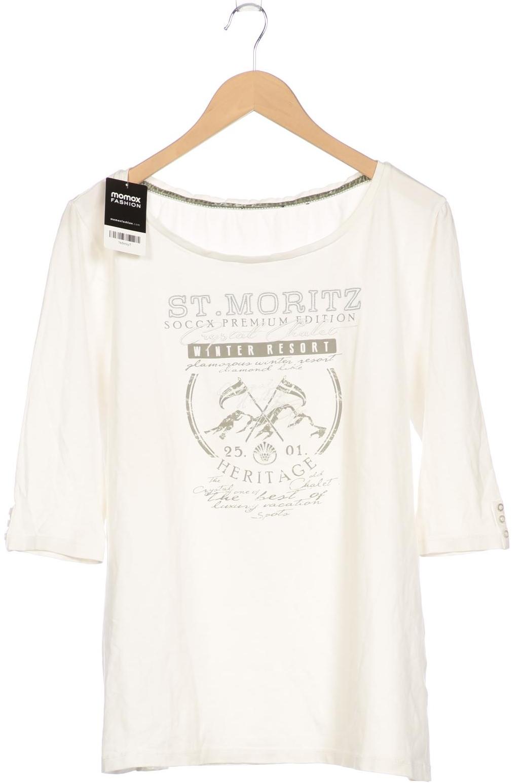 

Soccx Damen Langarmshirt, weiß, Gr. 48