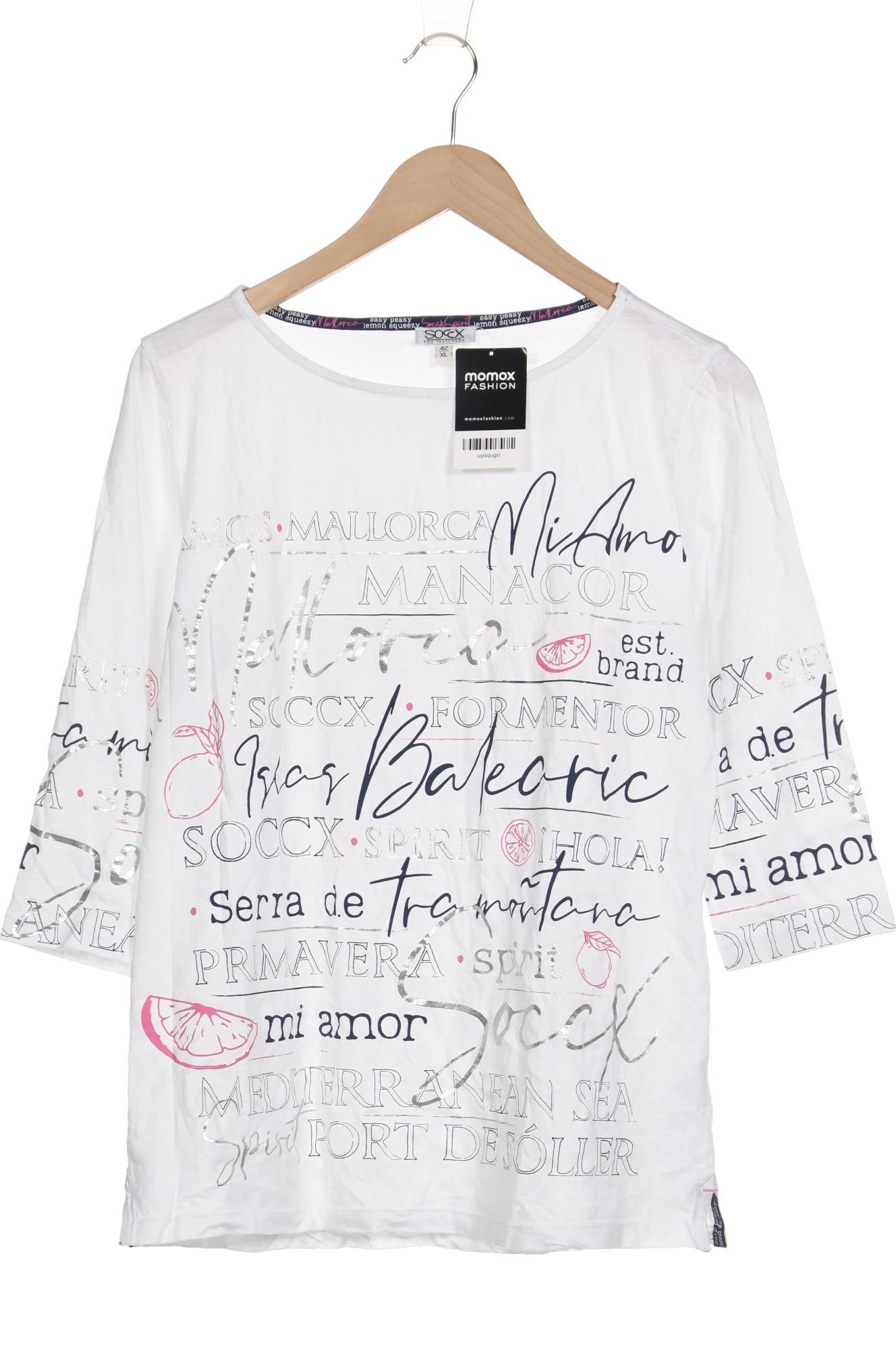 

Soccx Damen Langarmshirt, weiß, Gr. 42