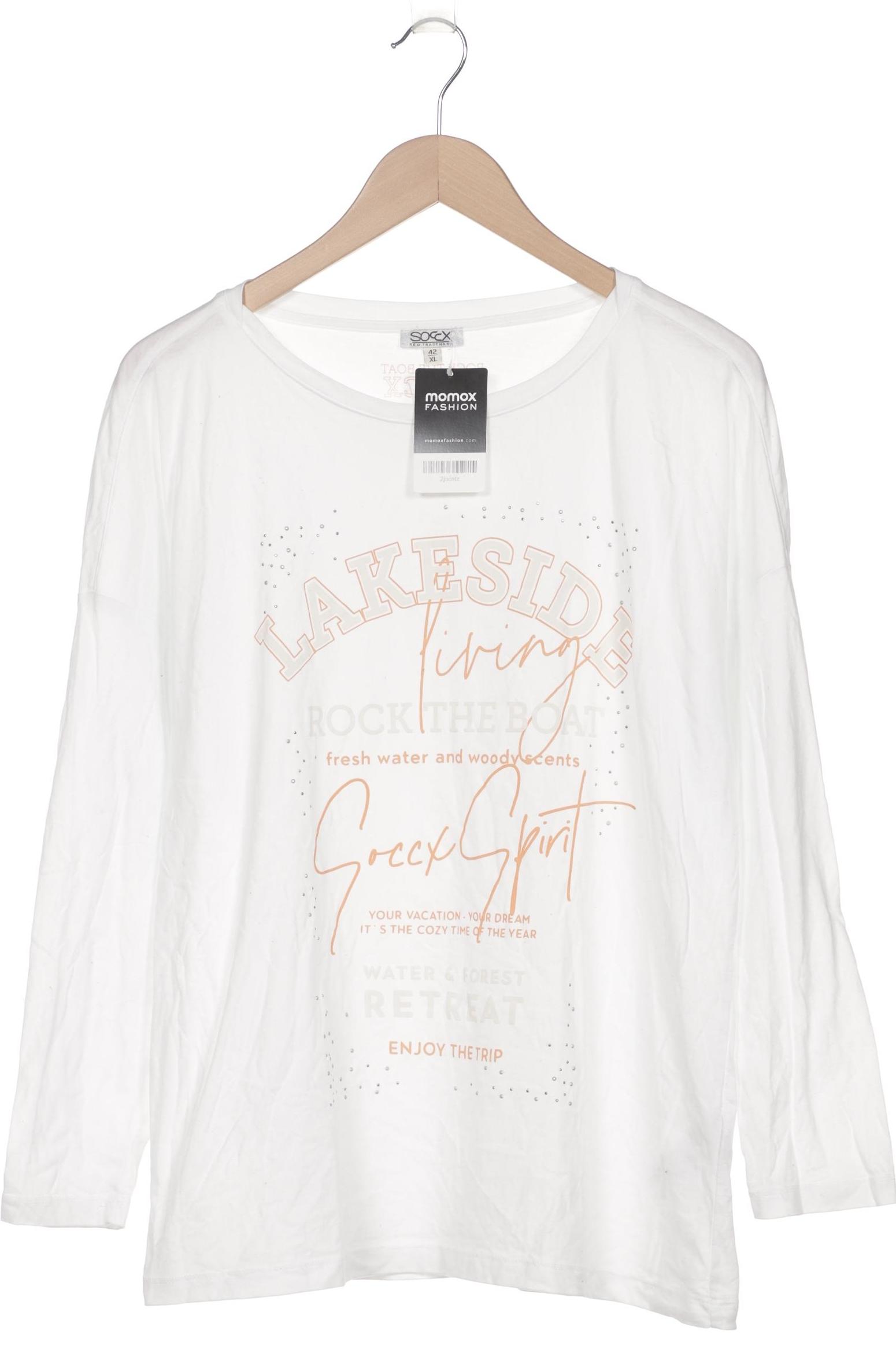 

Soccx Damen Langarmshirt, weiß, Gr. 42