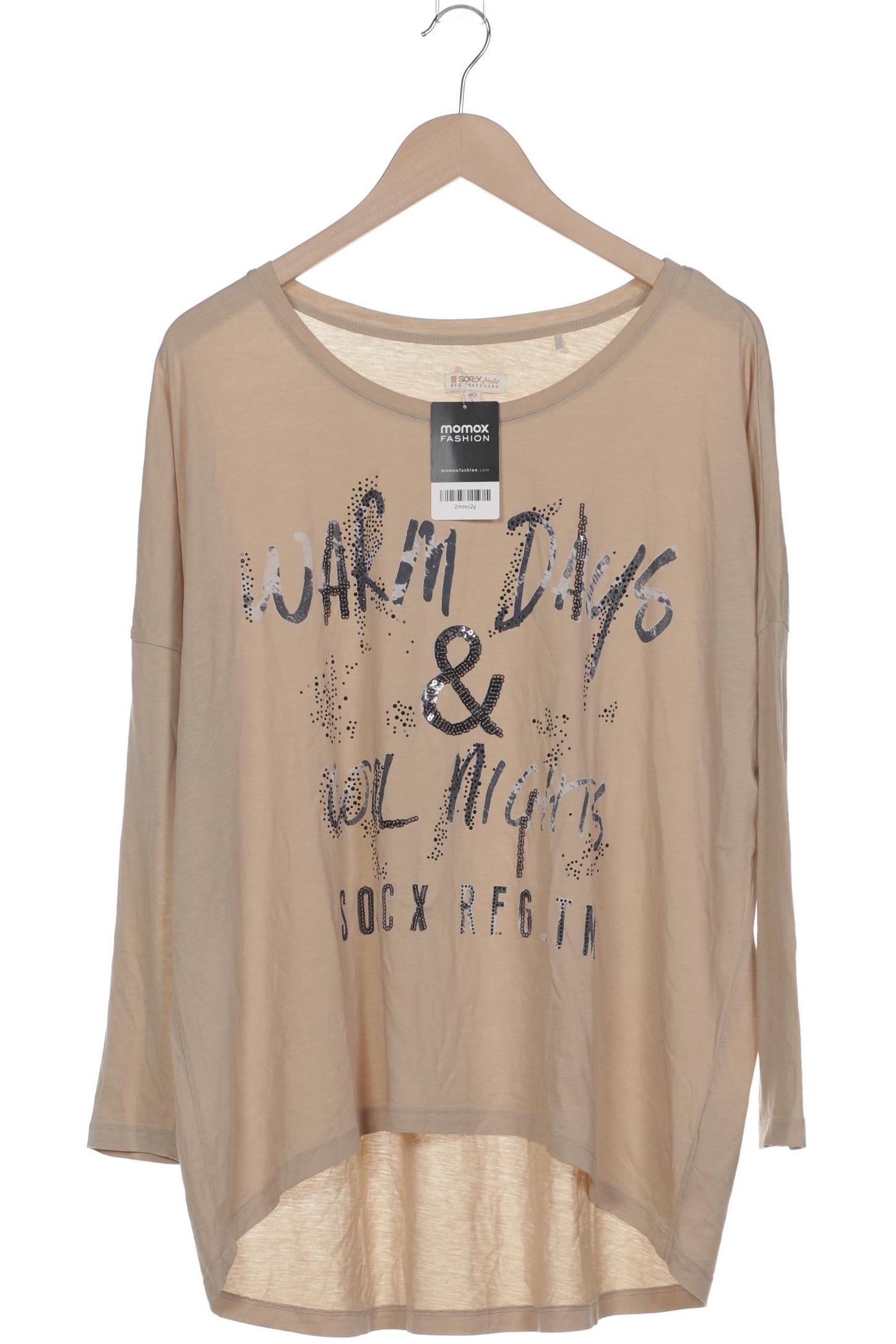 Thumbnail - Soccx Damen Langarmshirt, beige, Gr. 42