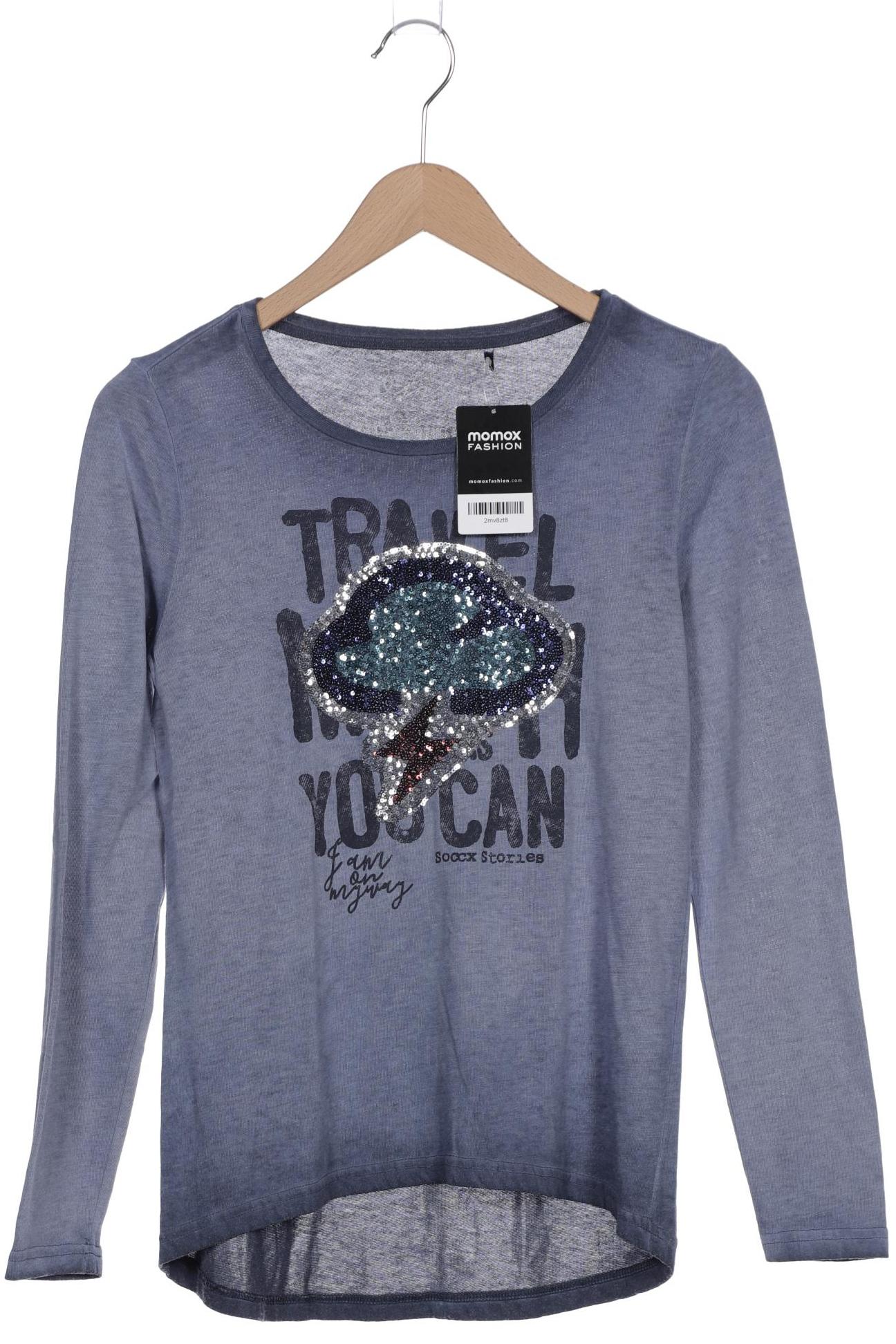 

Soccx Damen Langarmshirt, blau, Gr. 36