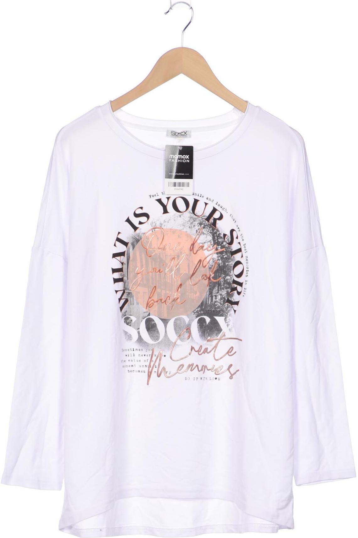 

SOCCX Damen Langarmshirt, weiß