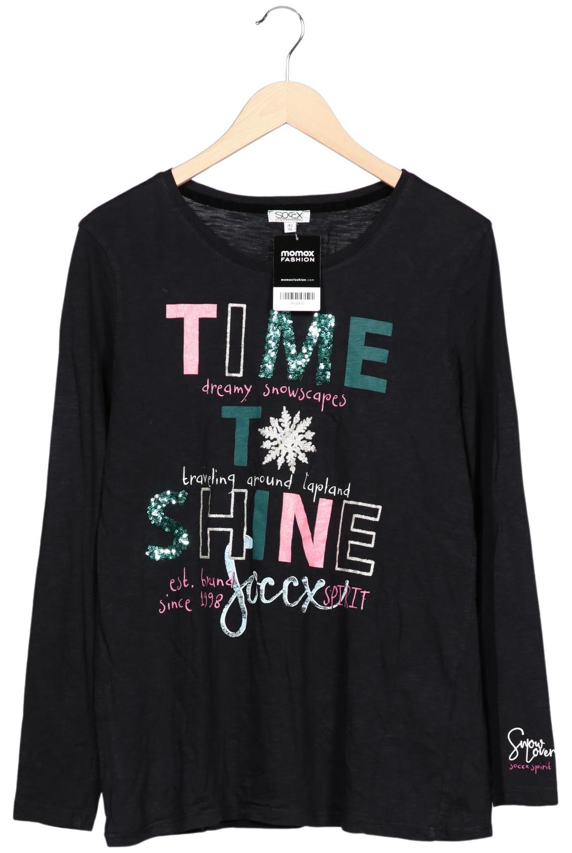 

Soccx Damen Langarmshirt, schwarz, Gr. 42