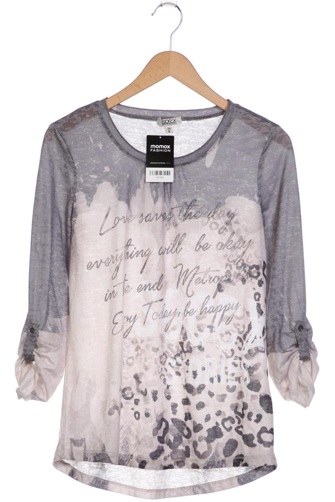 

Soccx Damen Langarmshirt, grau, Gr. 38