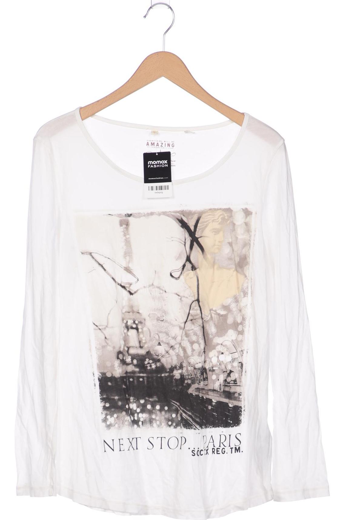 

Soccx Damen Langarmshirt, weiß, Gr. 40