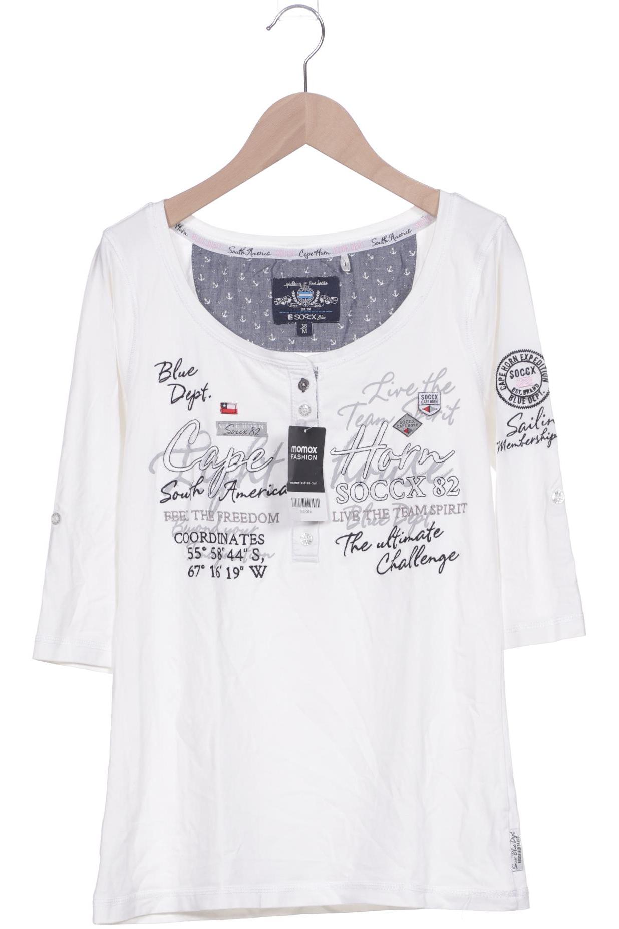 

Soccx Damen Langarmshirt, weiß, Gr. 38