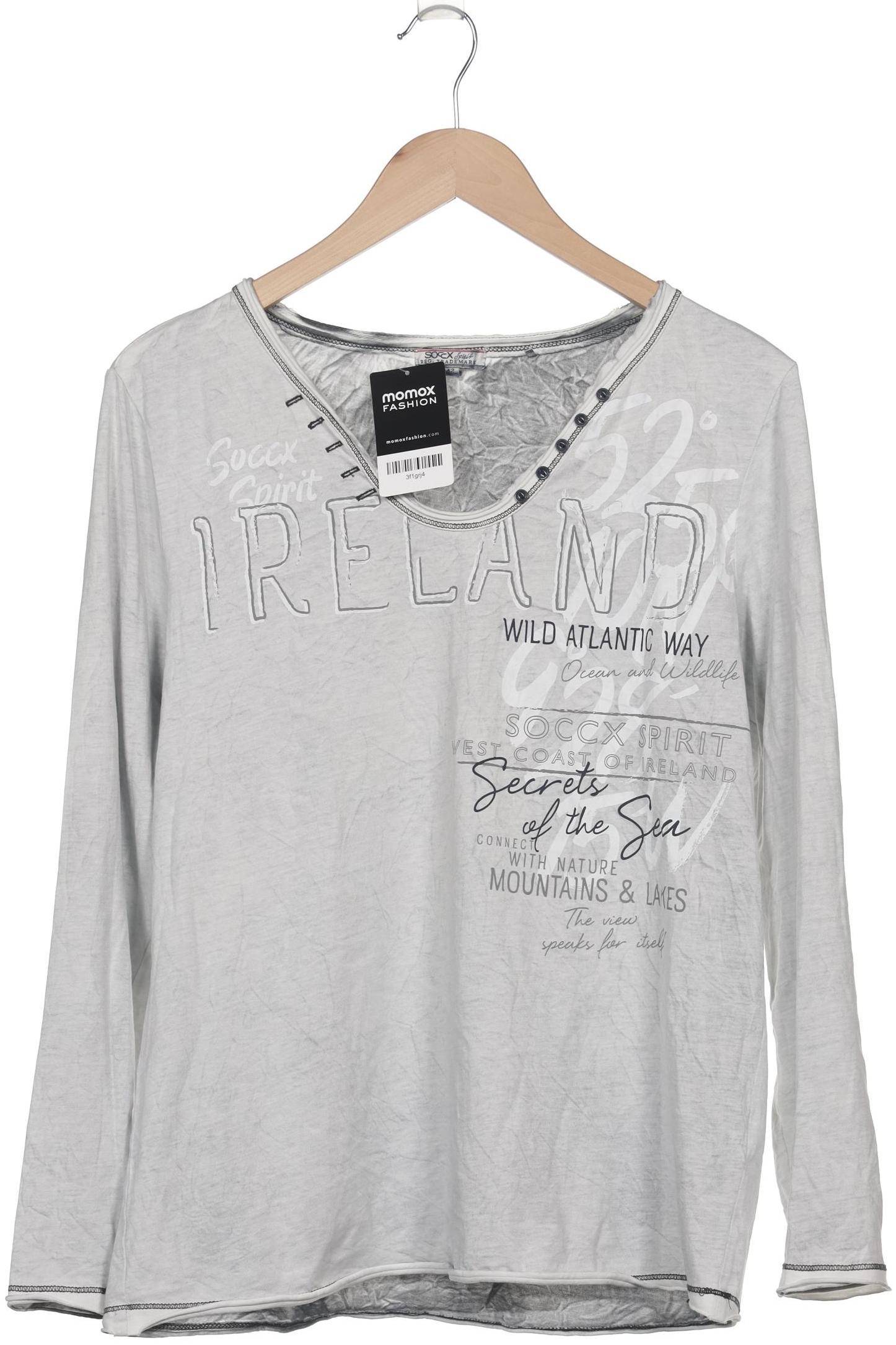 

Soccx Damen Langarmshirt, grau, Gr. 42