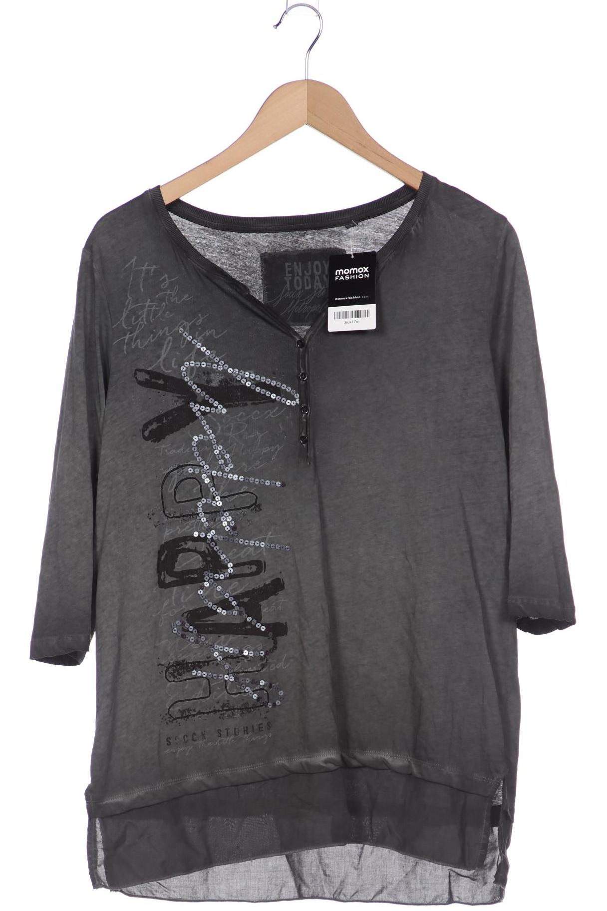 

SOCCX Damen Langarmshirt, grau