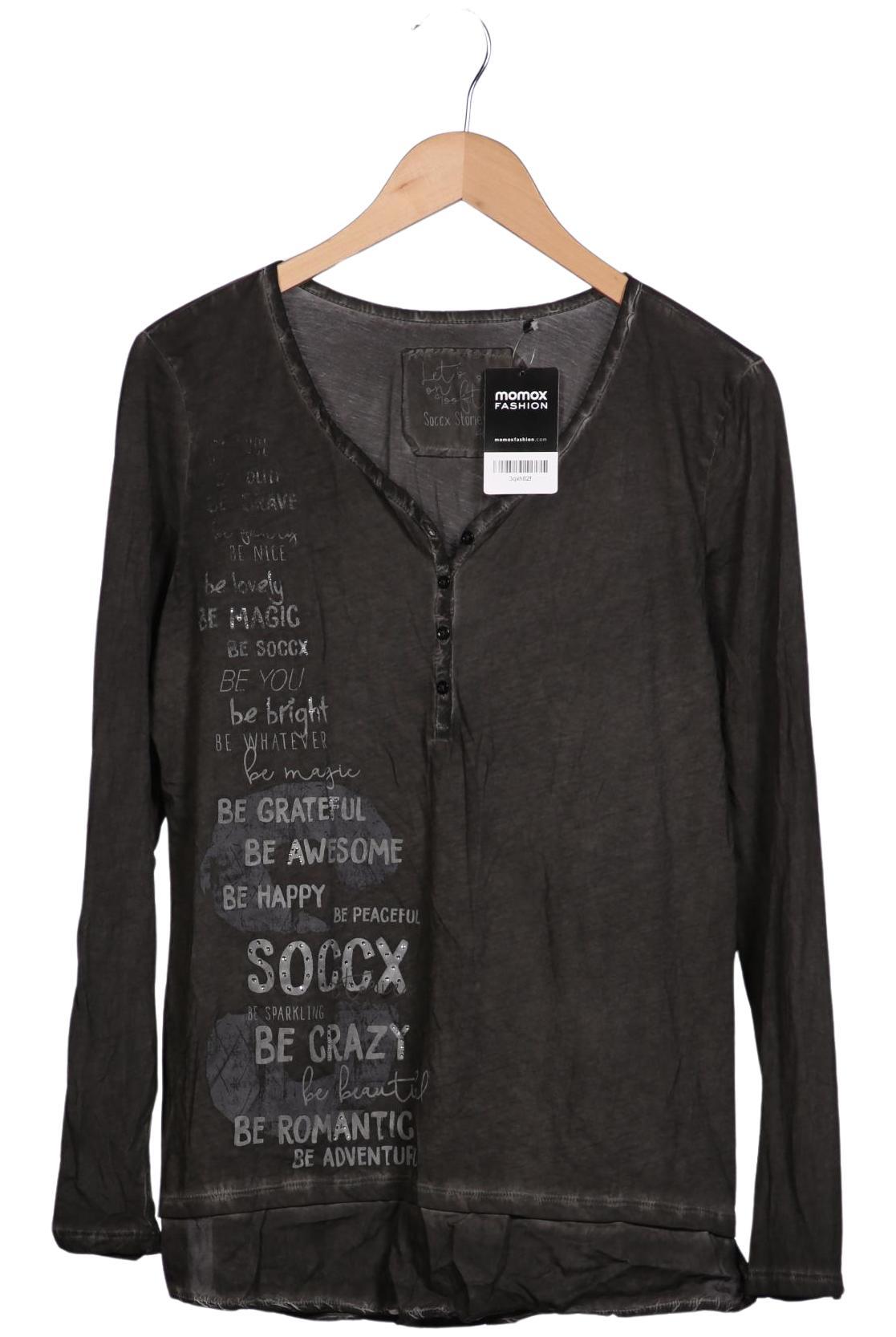 

Soccx Damen Langarmshirt, grau, Gr. 40