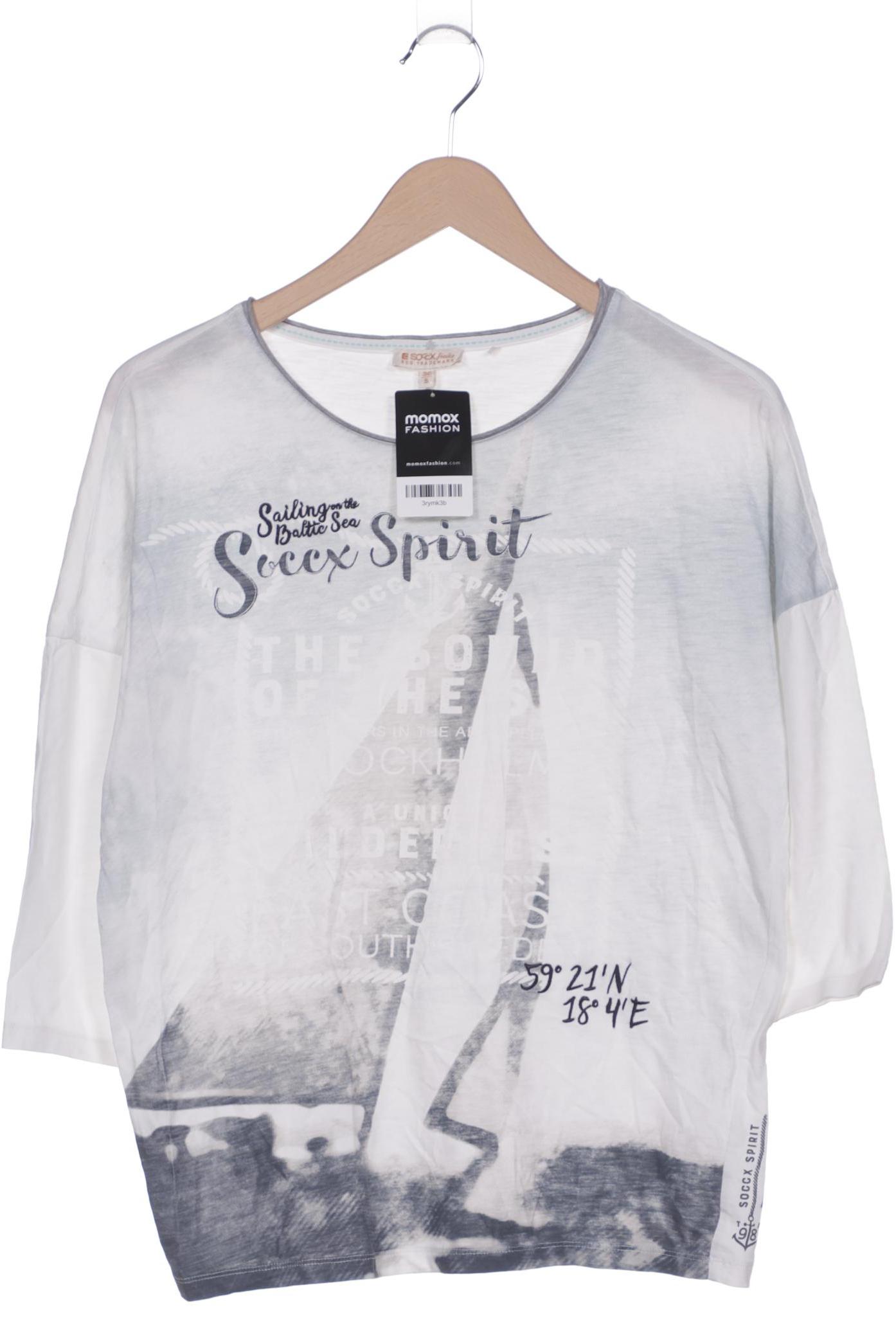 

Soccx Damen Langarmshirt, weiß, Gr. 36