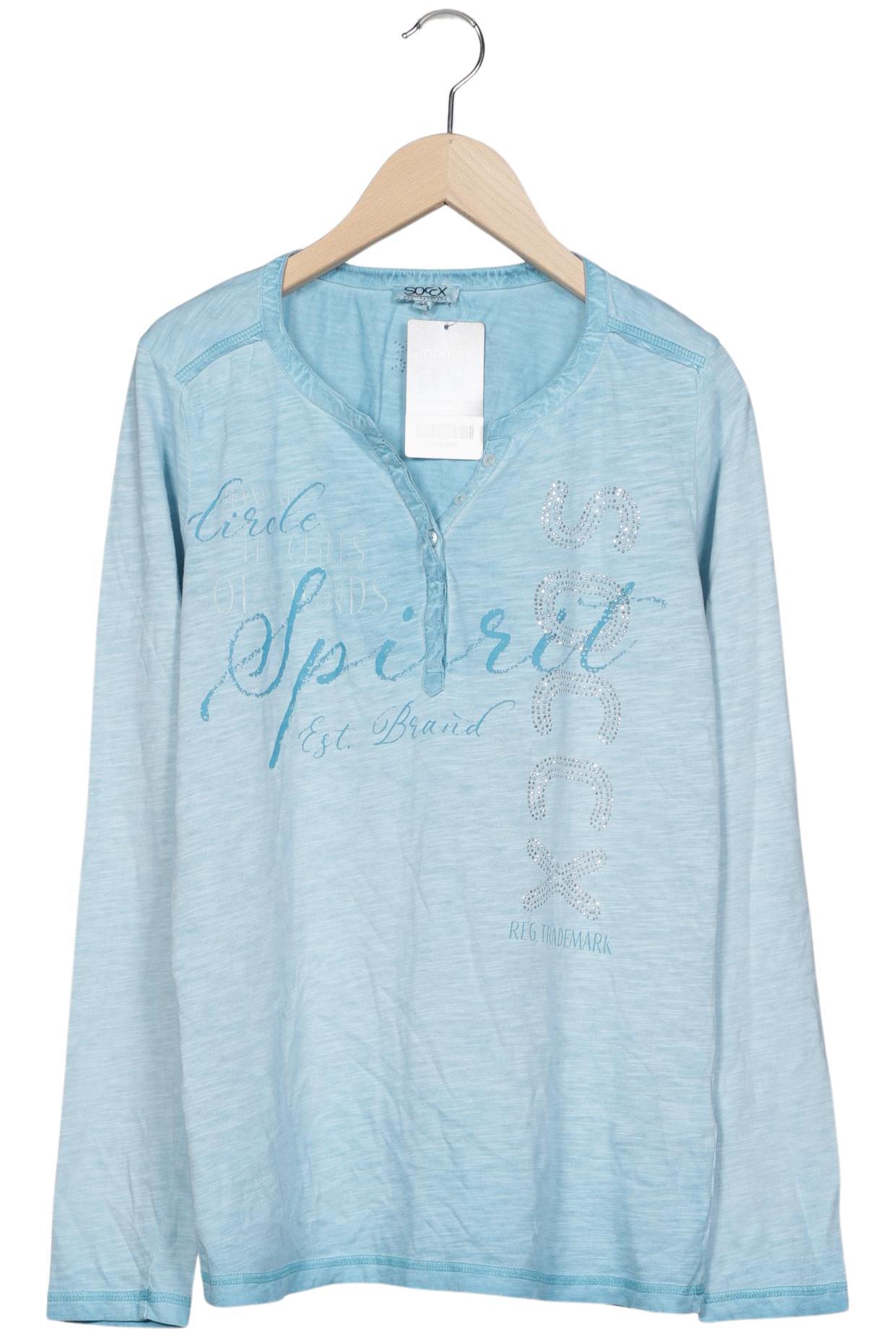 

Soccx Damen Langarmshirt, hellblau, Gr. 38