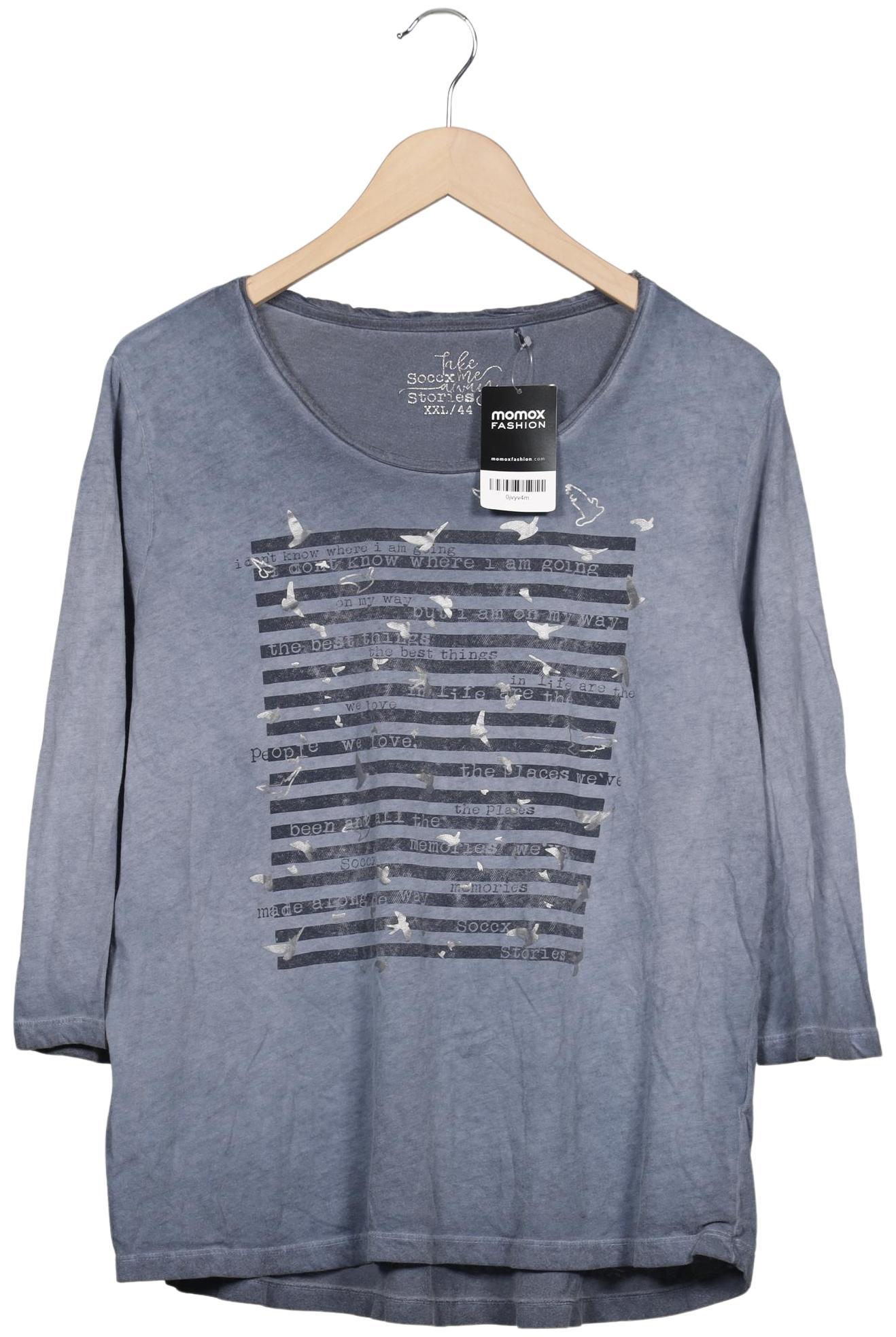 

Soccx Damen Langarmshirt, blau, Gr. 44