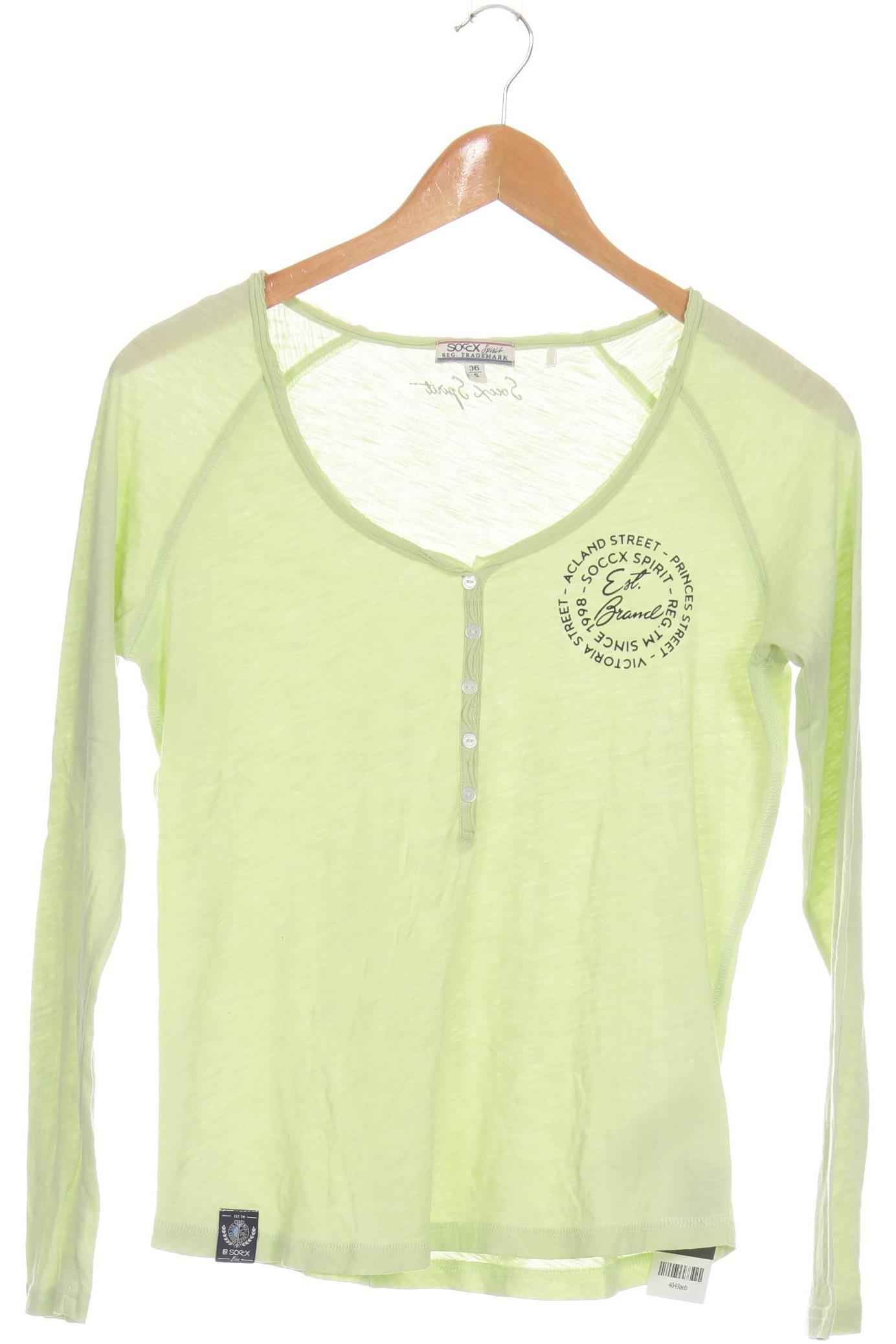 

Soccx Damen Langarmshirt, grün, Gr.