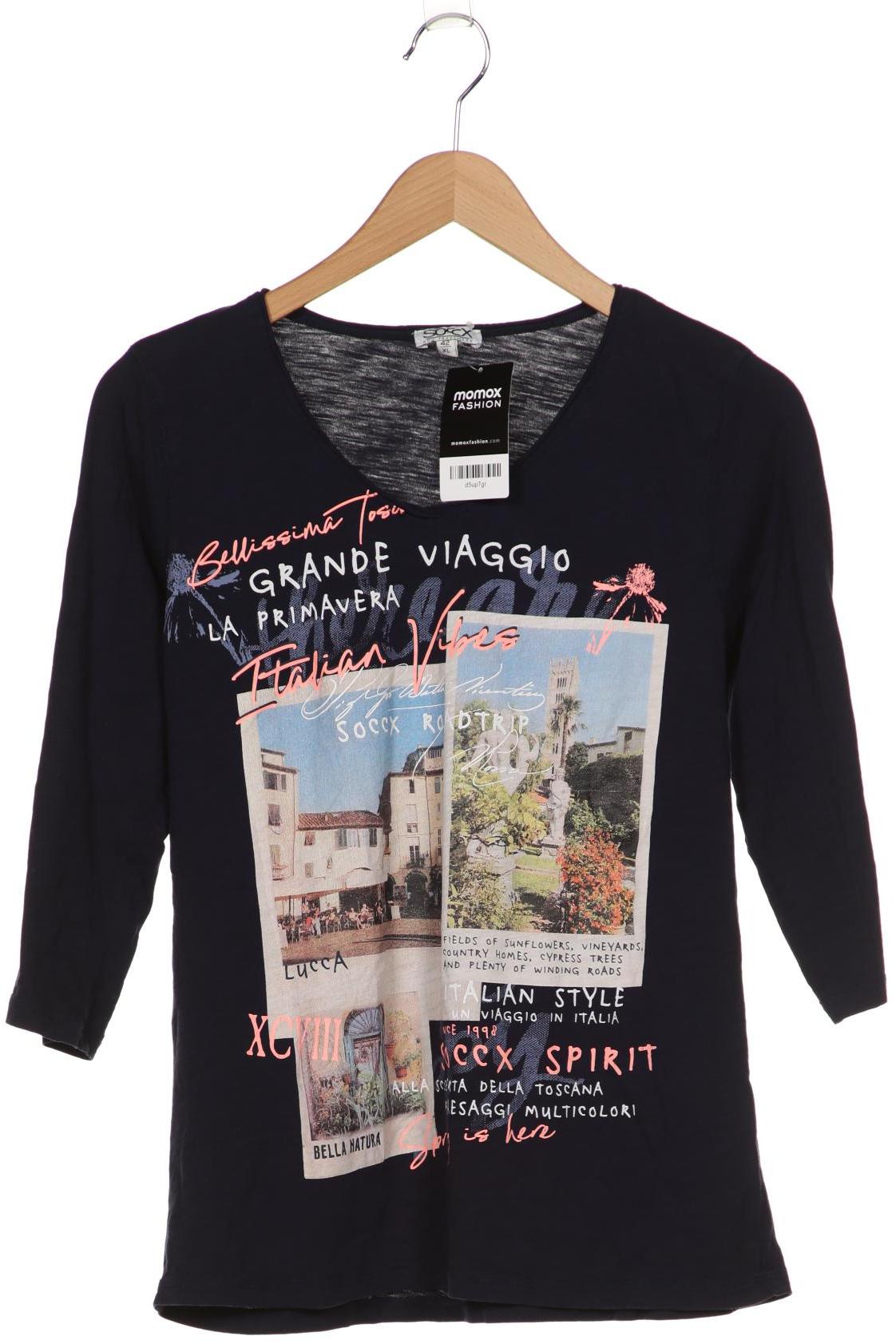 

Soccx Damen Langarmshirt, marineblau, Gr. 42