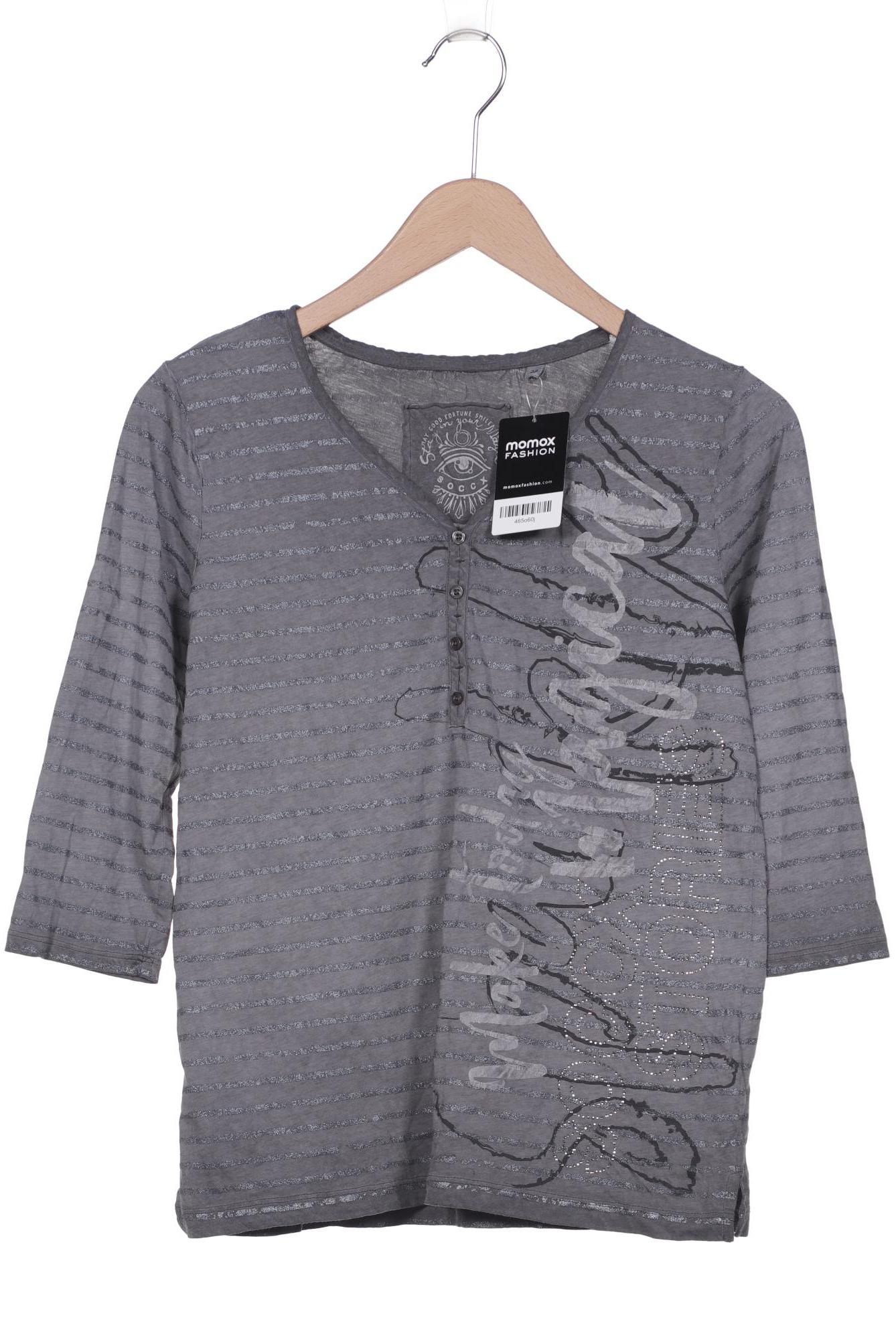 

SOCCX Damen Langarmshirt, grau