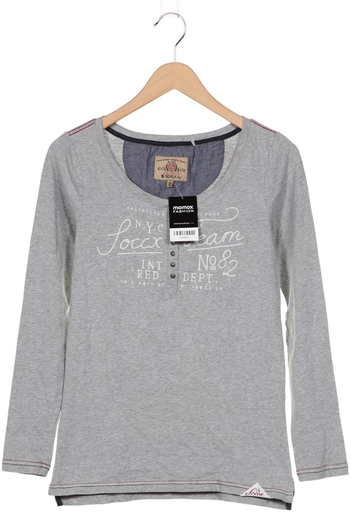 

Soccx Damen Langarmshirt, grau, Gr. 38