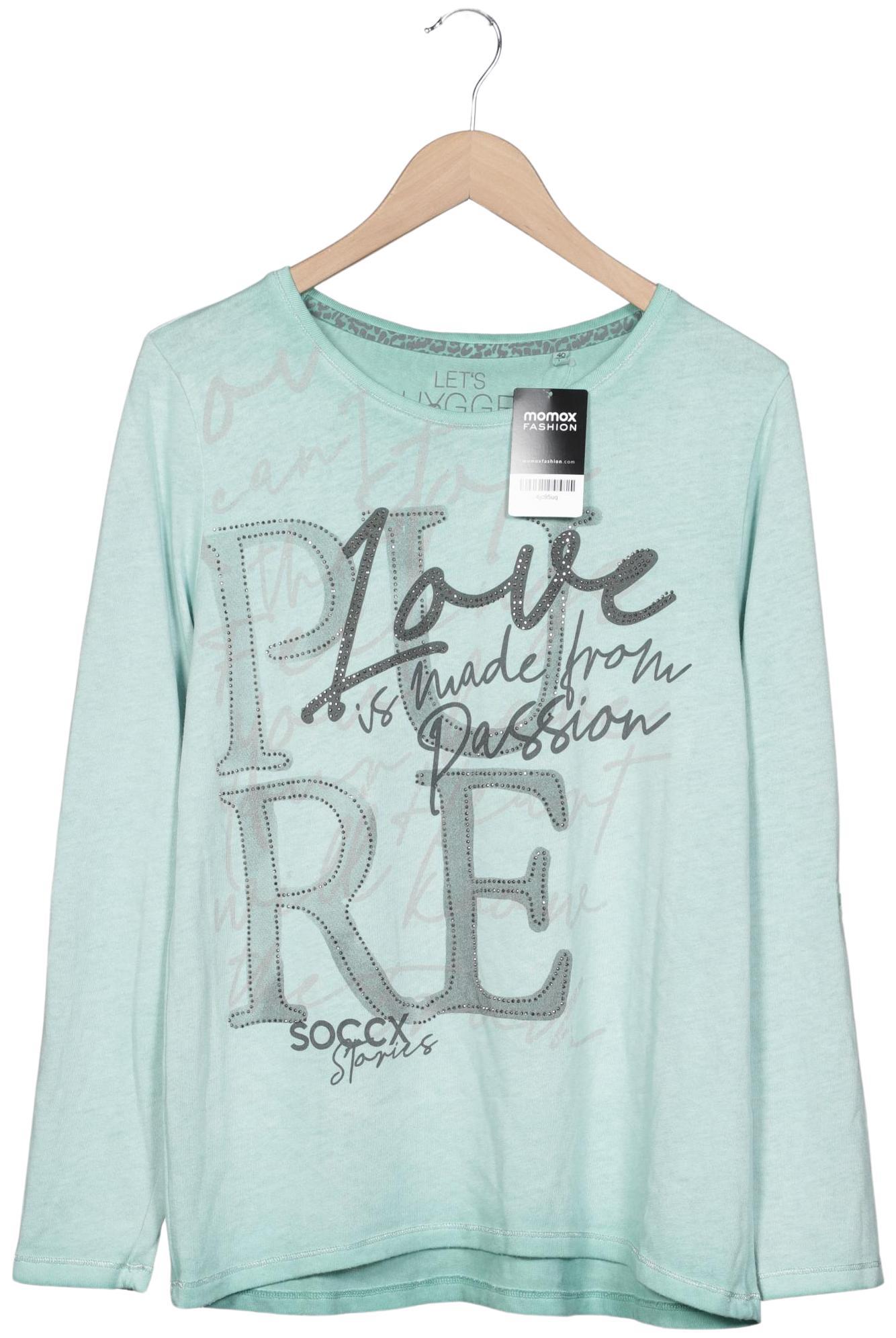 

Soccx Damen Langarmshirt, hellgrün, Gr. 40