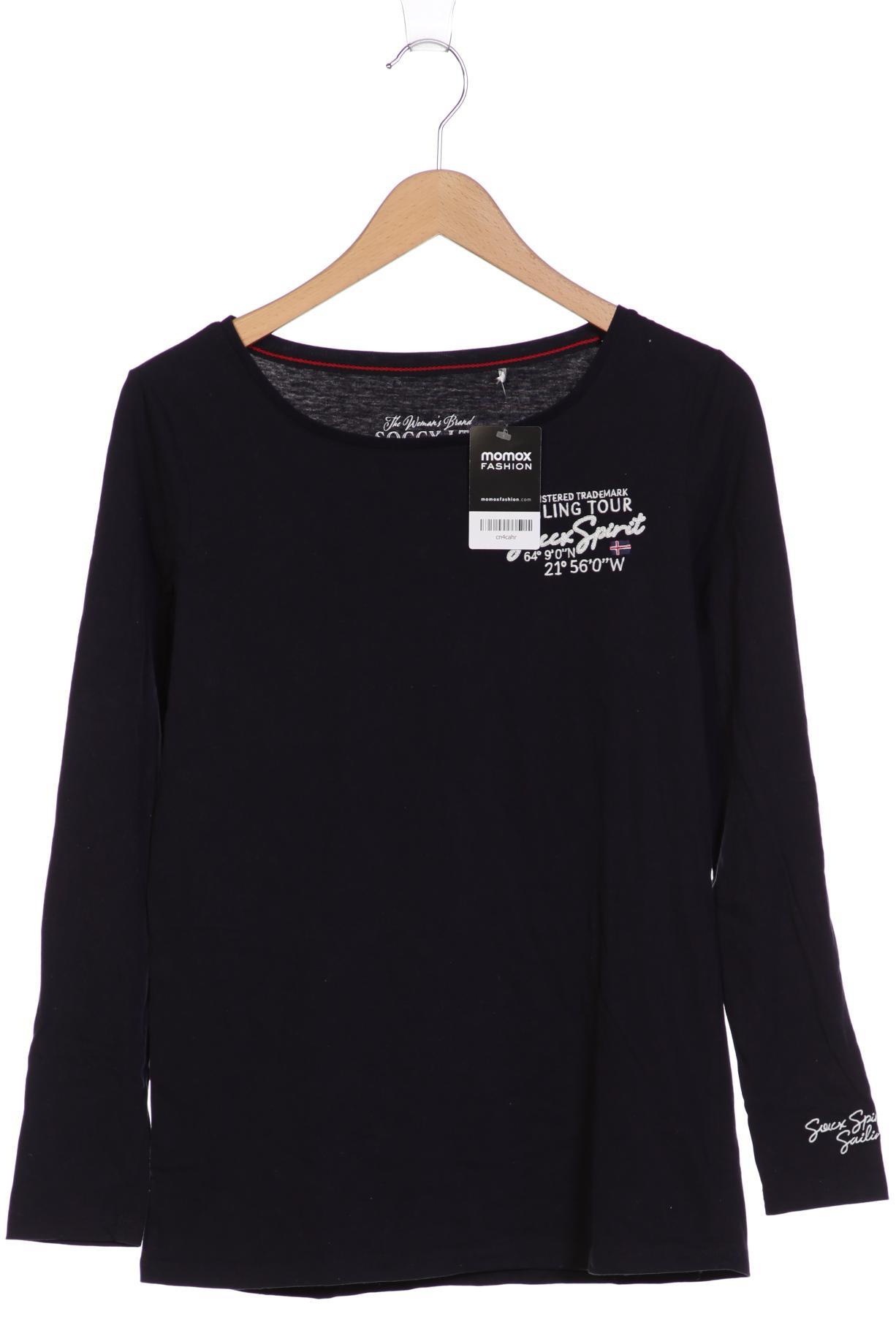 

SOCCX Damen Langarmshirt, marineblau