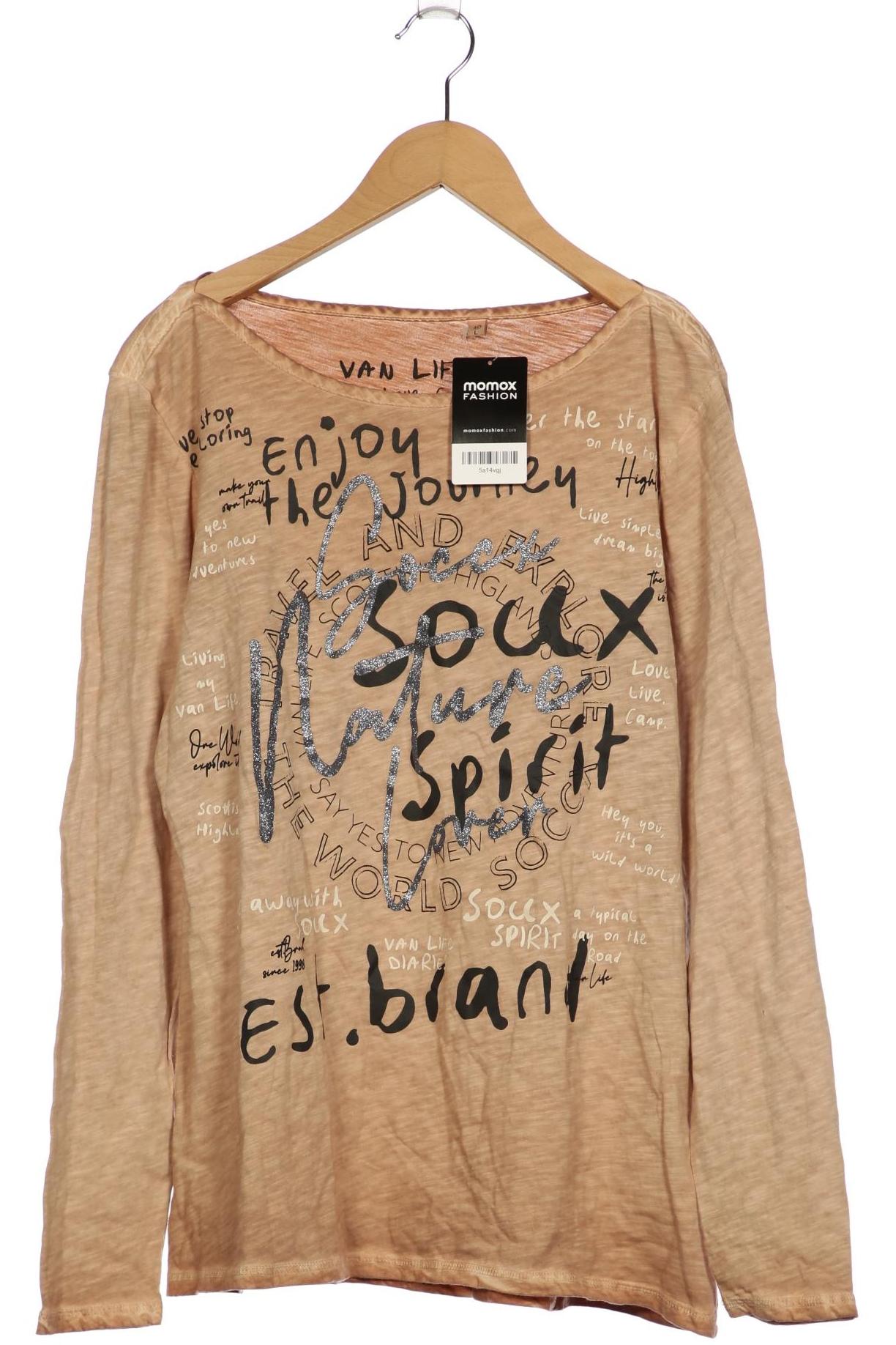 

Soccx Damen Langarmshirt, beige, Gr. 40