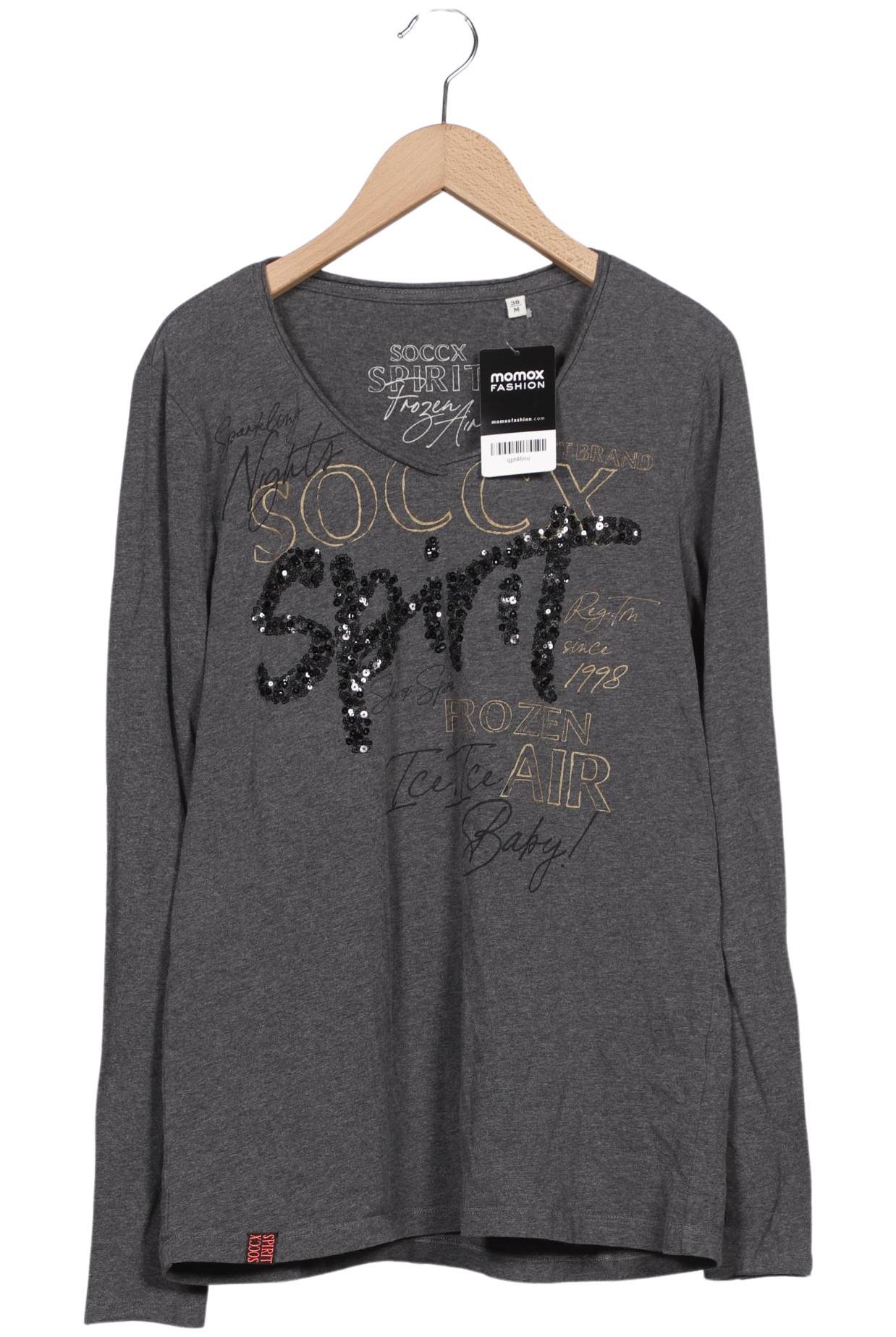 

Soccx Damen Langarmshirt, grau, Gr. 38