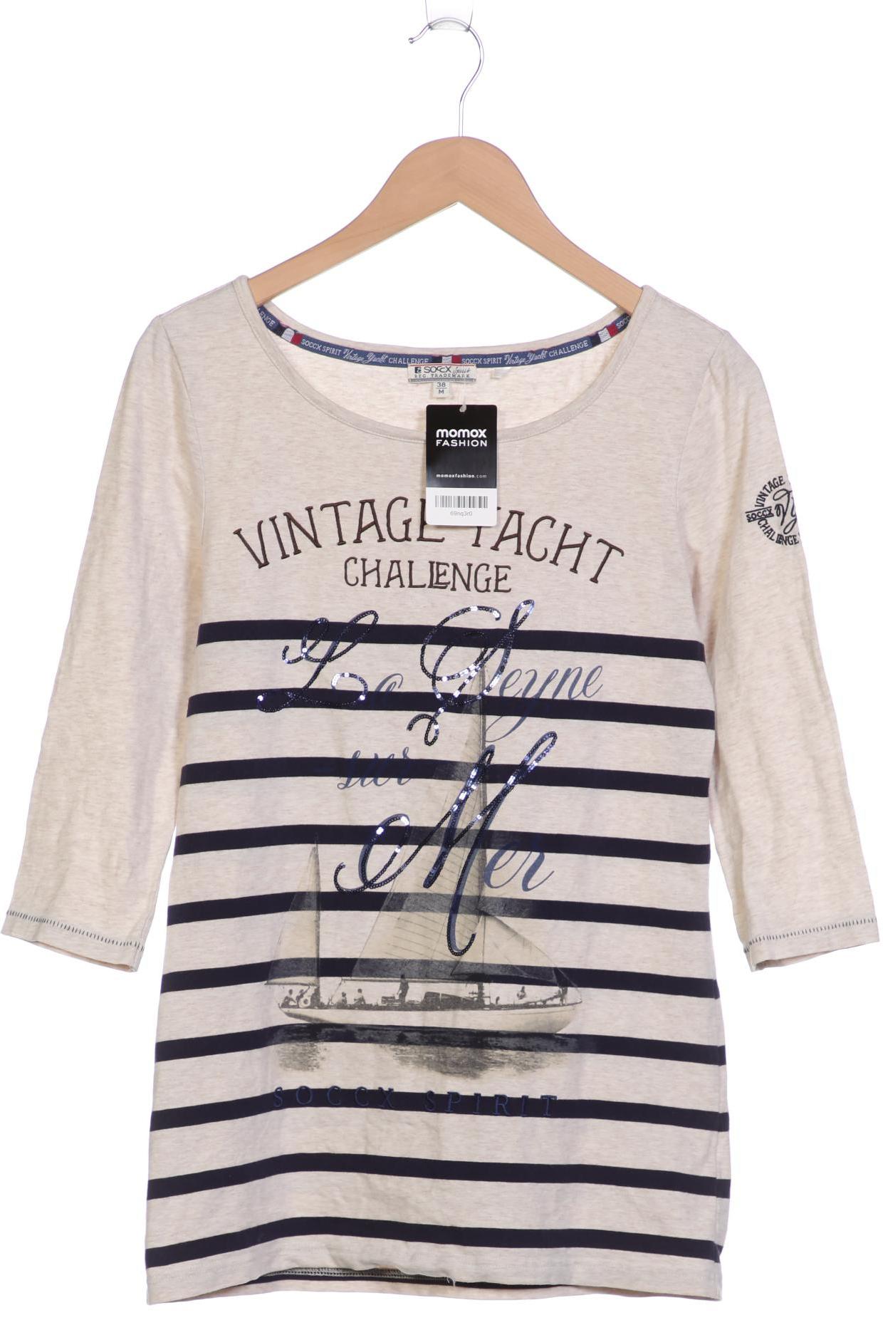 

Soccx Damen Langarmshirt, beige, Gr. 38