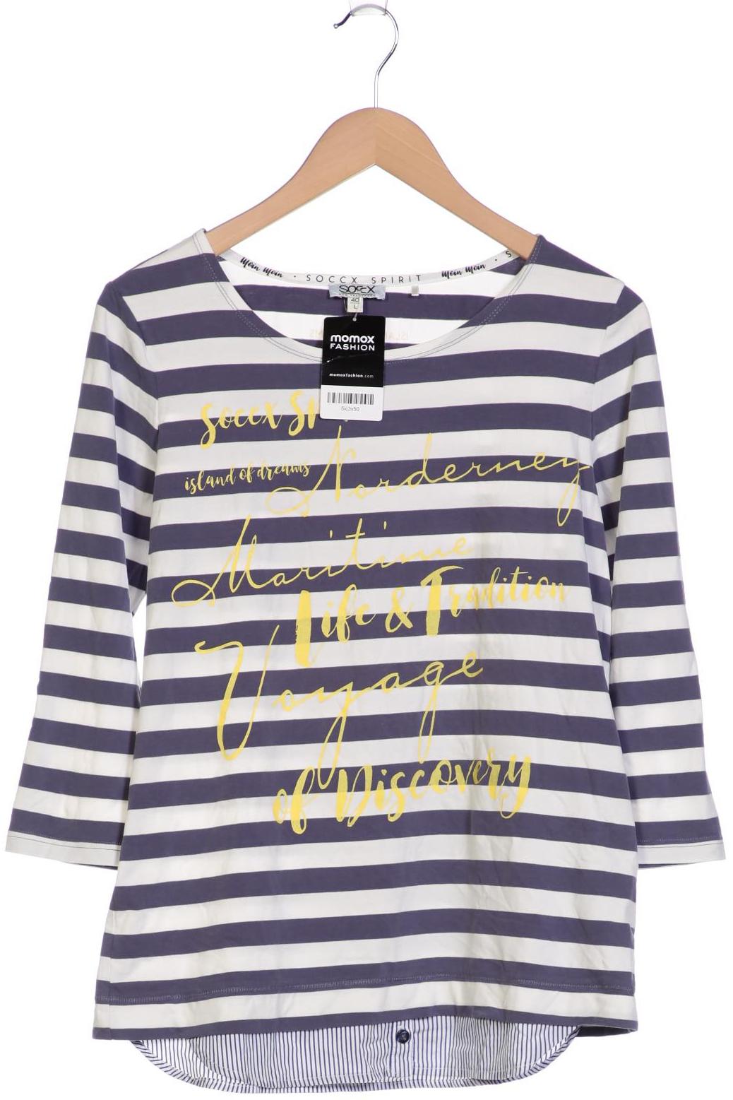 

Soccx Damen Langarmshirt, blau, Gr. 40