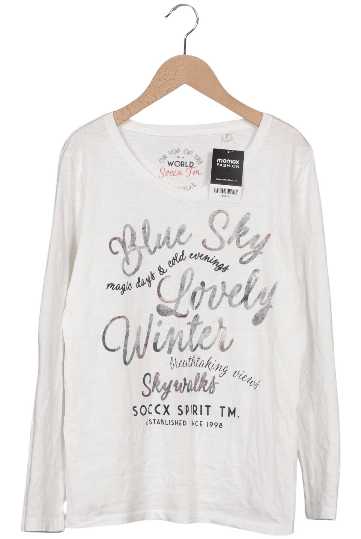 

Soccx Damen Langarmshirt, weiß, Gr. 40