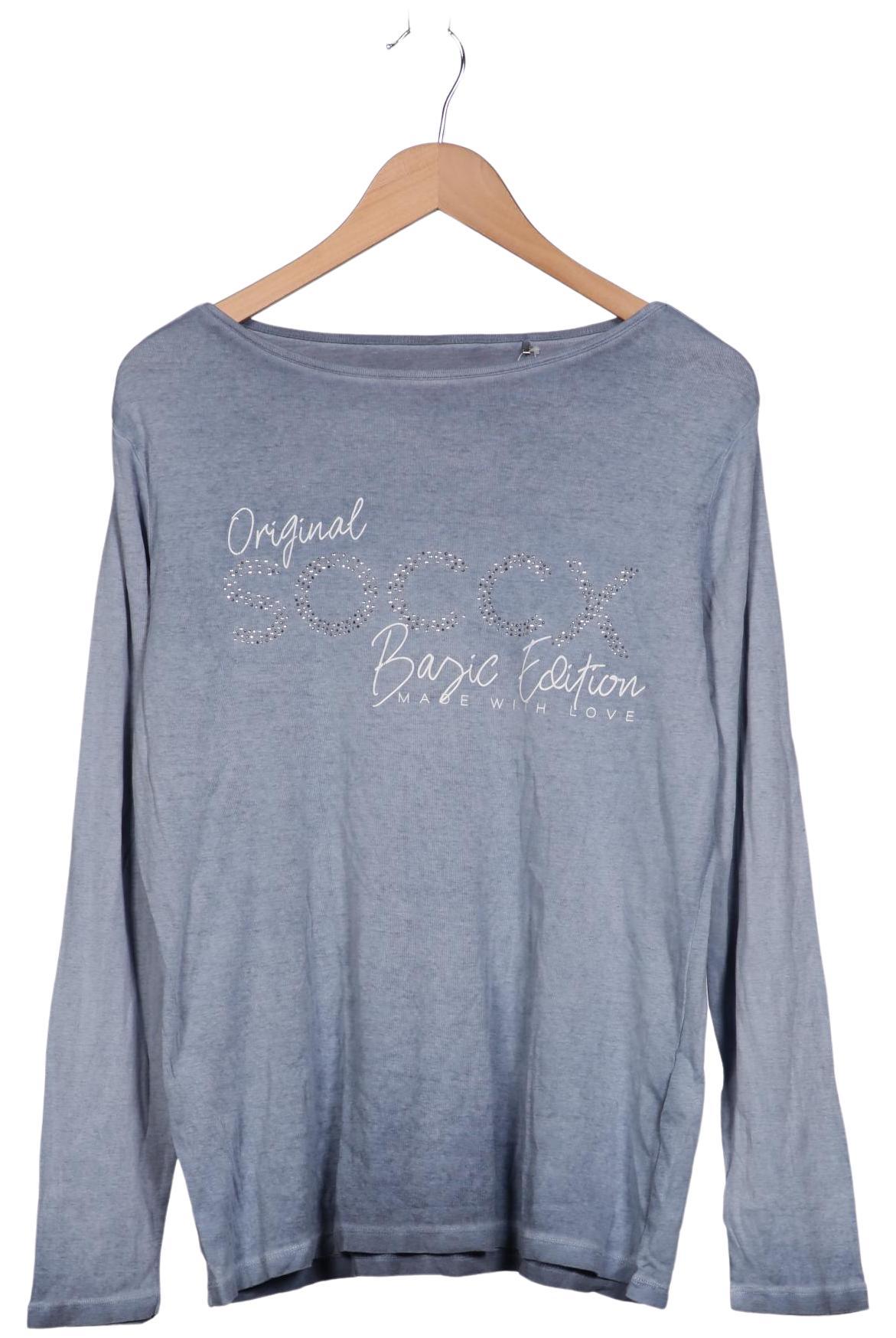 

Soccx Damen Langarmshirt, blau, Gr. 44