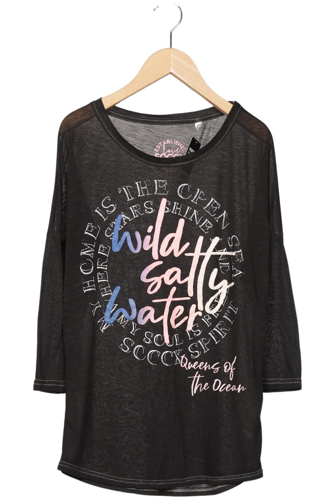 

Soccx Damen Langarmshirt, schwarz, Gr. 36