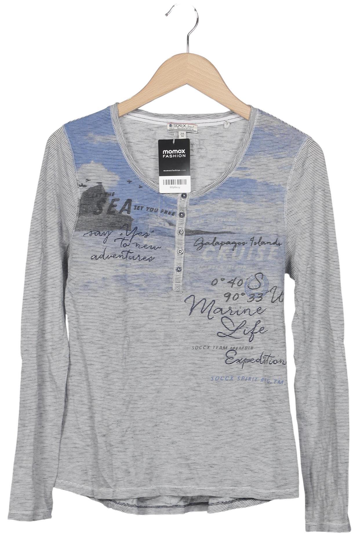 

Soccx Damen Langarmshirt, grau, Gr. 38