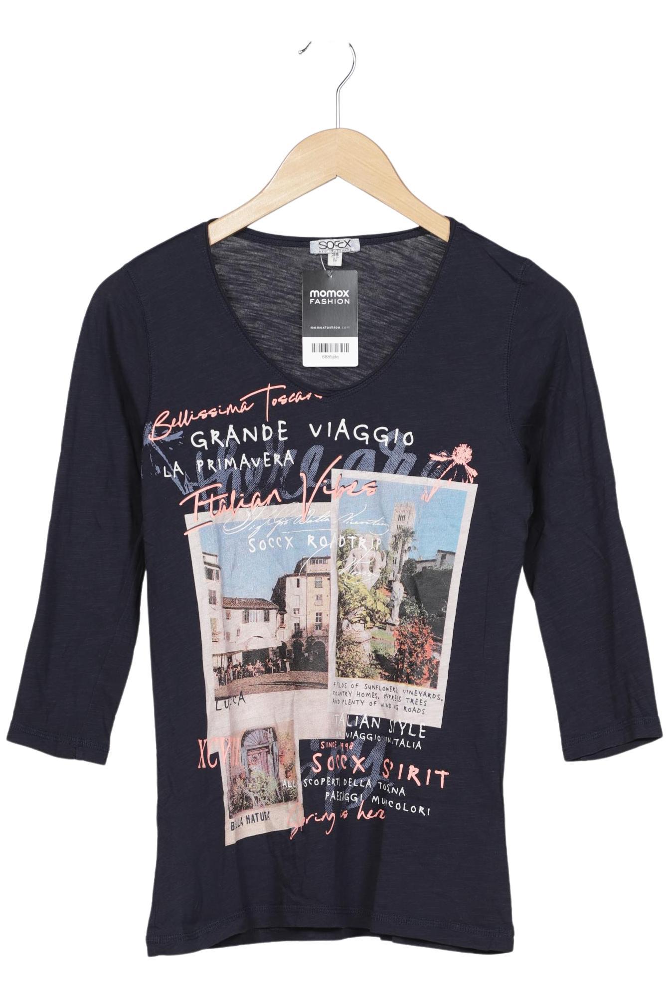 

Soccx Damen Langarmshirt, marineblau, Gr. 36