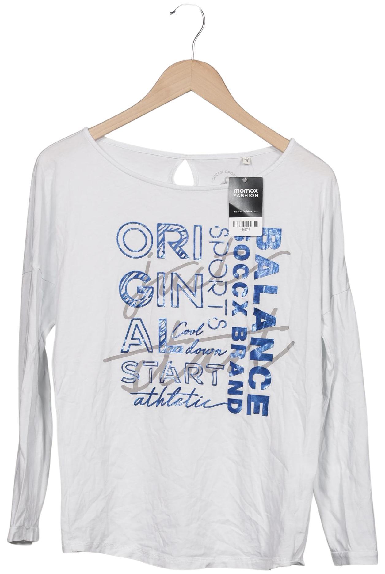 

Soccx Damen Langarmshirt, weiß, Gr. 38