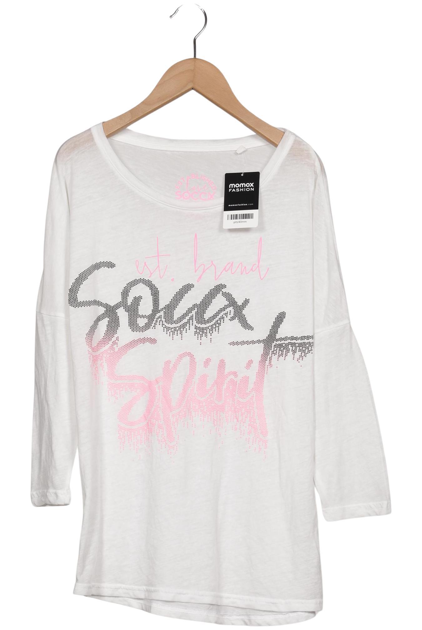 

Soccx Damen Langarmshirt, weiß, Gr. 40