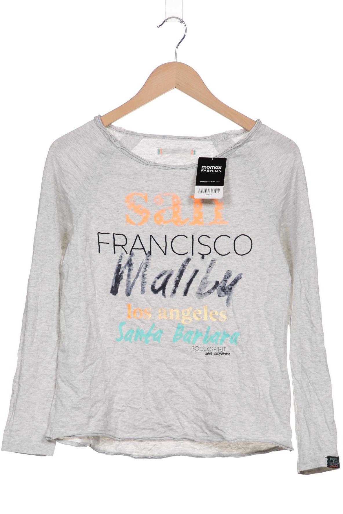 

SOCCX Damen Langarmshirt, grau